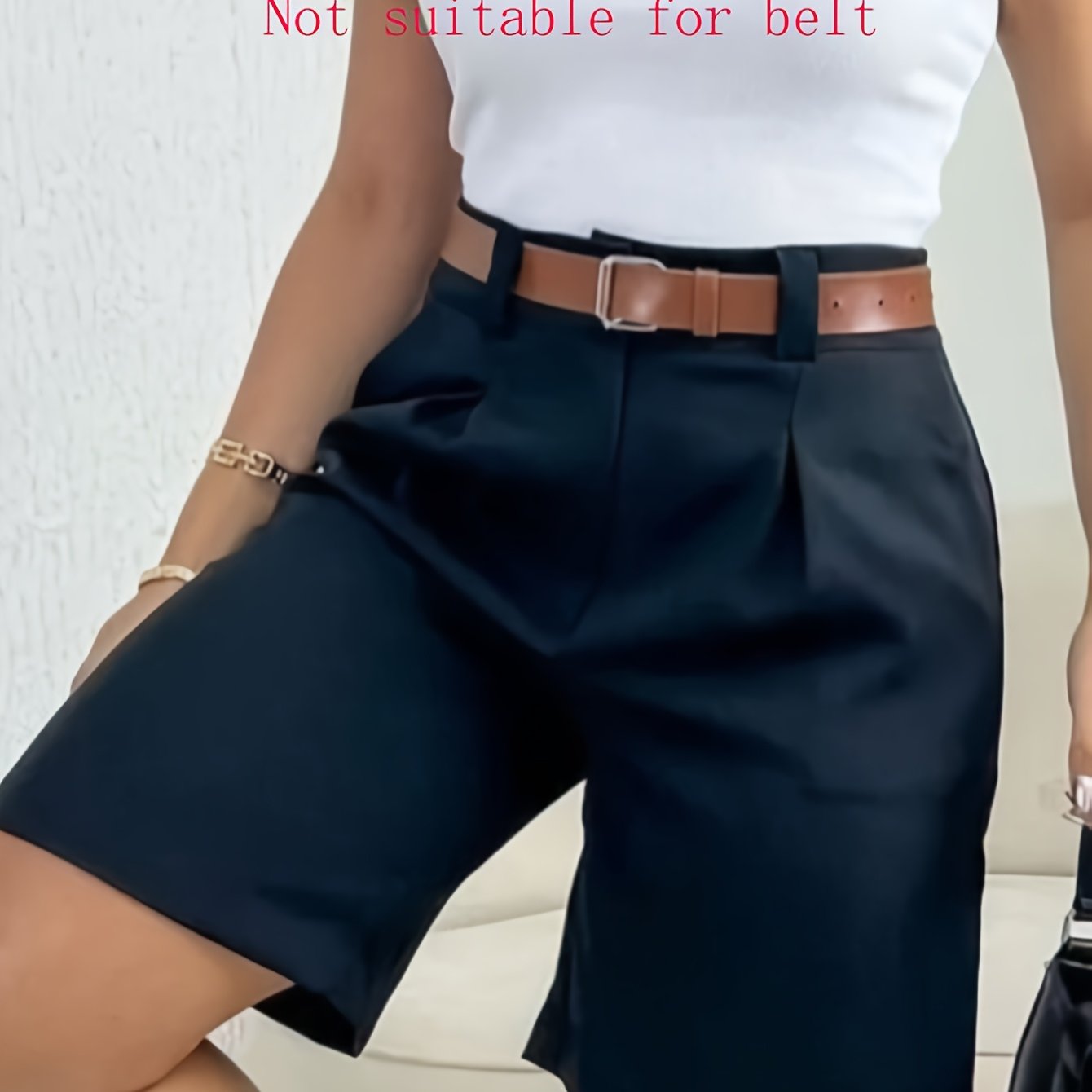 TEMU New Loose-fit Outer Wear Casual Fashion Versatile Shorts Without Belt 5685   Ytd