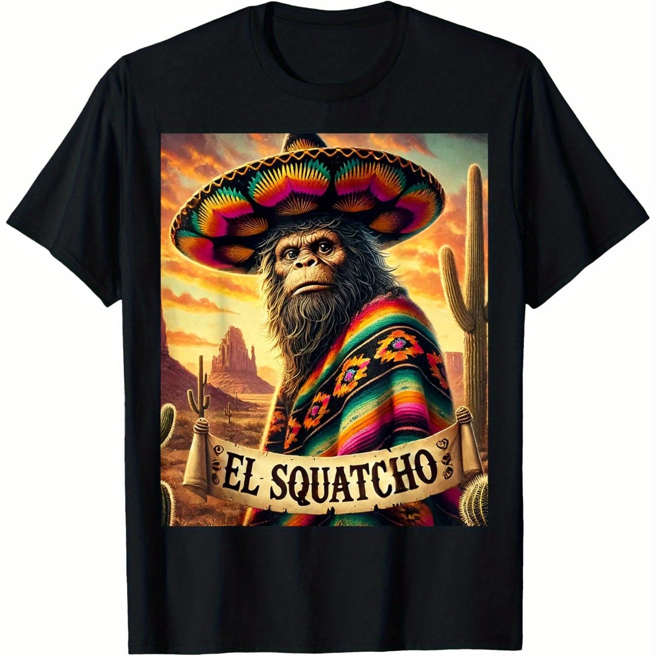 TEMU Black 100% Cotton Men's T-shirt, Perfect Gift For