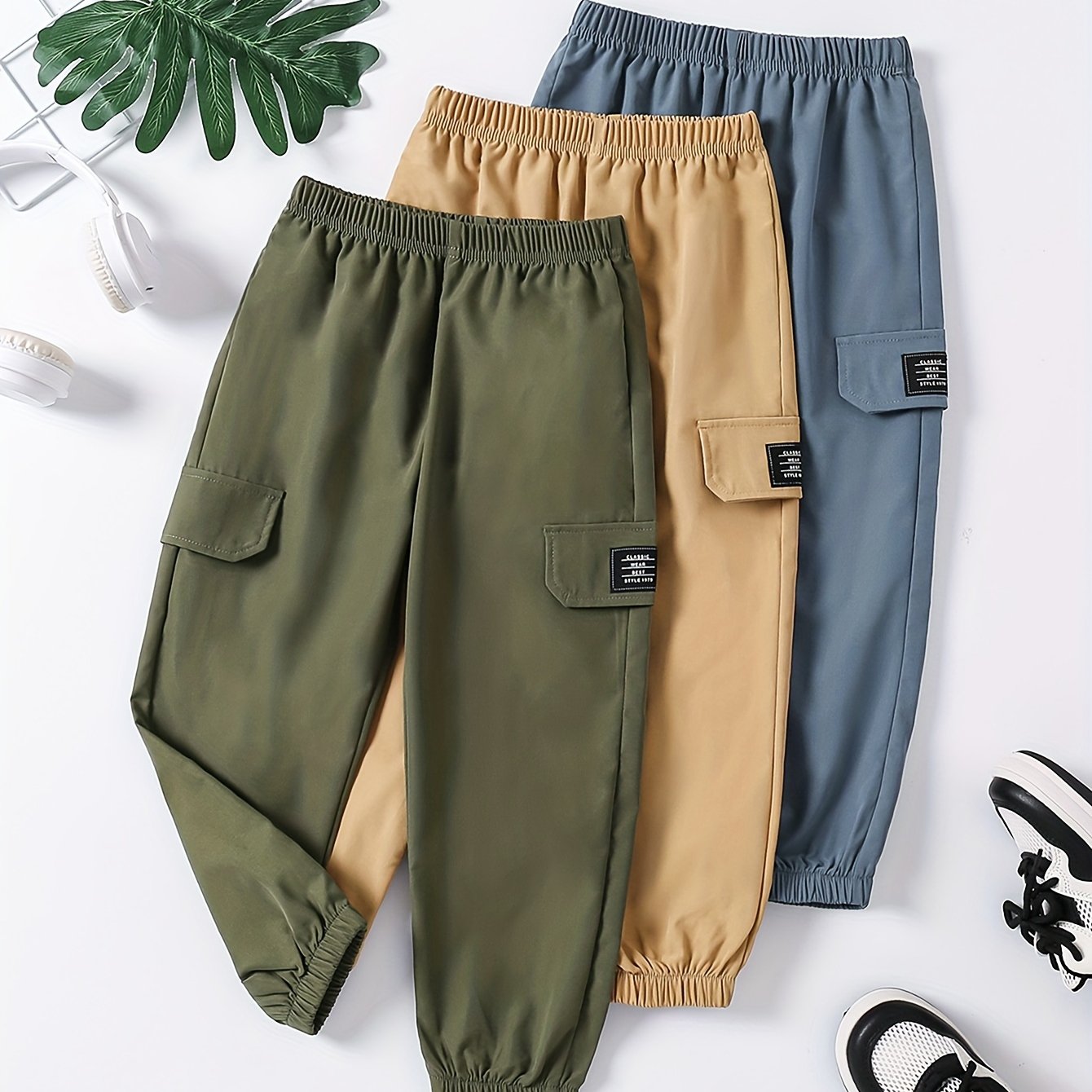 Image of Boys' Fashion Long Pants 3- Long Pants Outfit, Joggers, Suitable For Spring And Autumn, For Outdoor