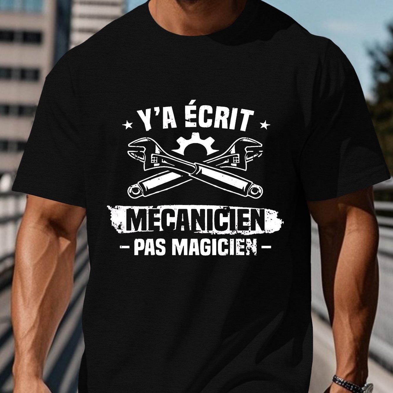 TEMU T-shirt Manches Courtes Humour Français Fun - Haut d'Été pour Homme