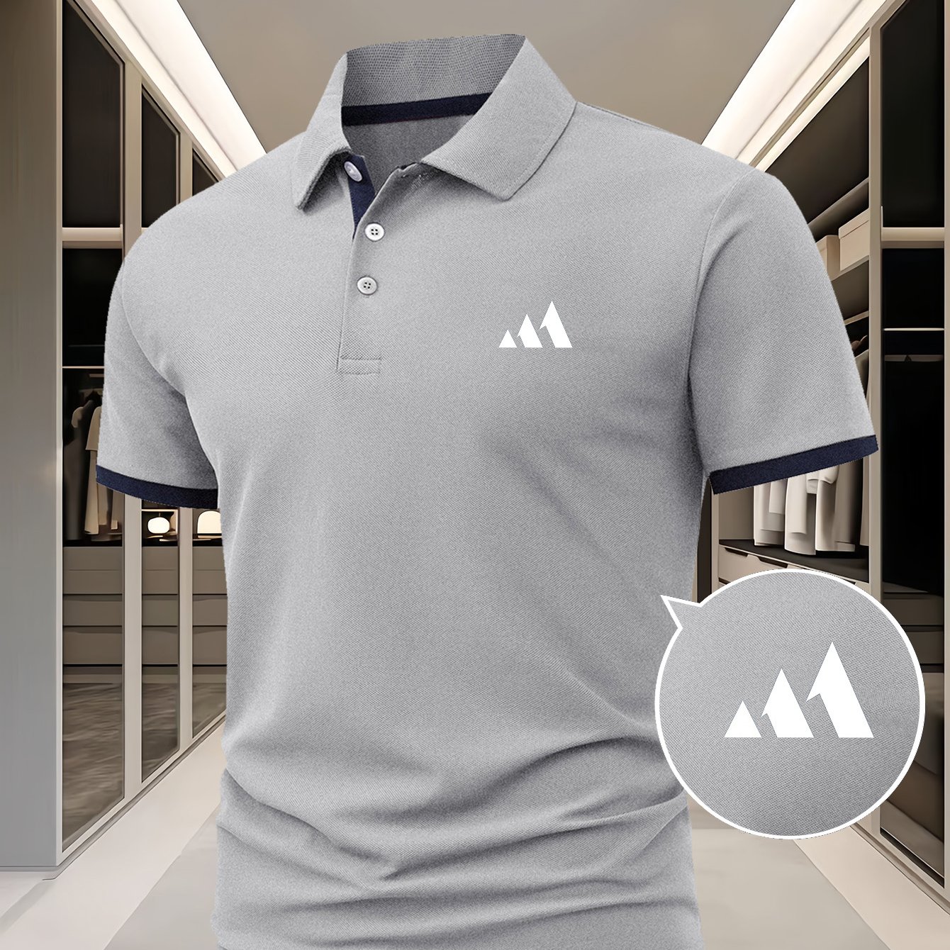 E-shop Herren Outdoor Golf, Reit Polo Shirt Kurzarm, Herren Casual Polo, Atmungsaktiv und Bequem, Geeignet für Frühling und Sommer, als Oberteil oder