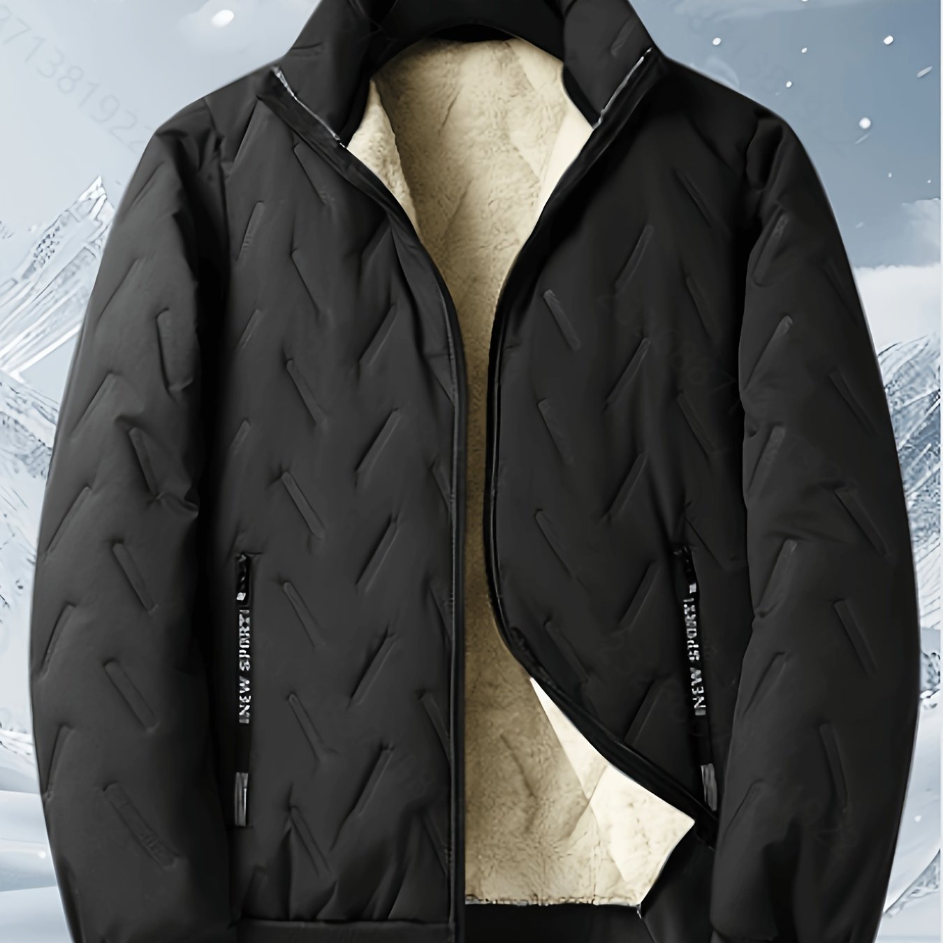Men's Fleece Jacket, Comfy Warm Jacket For Winter