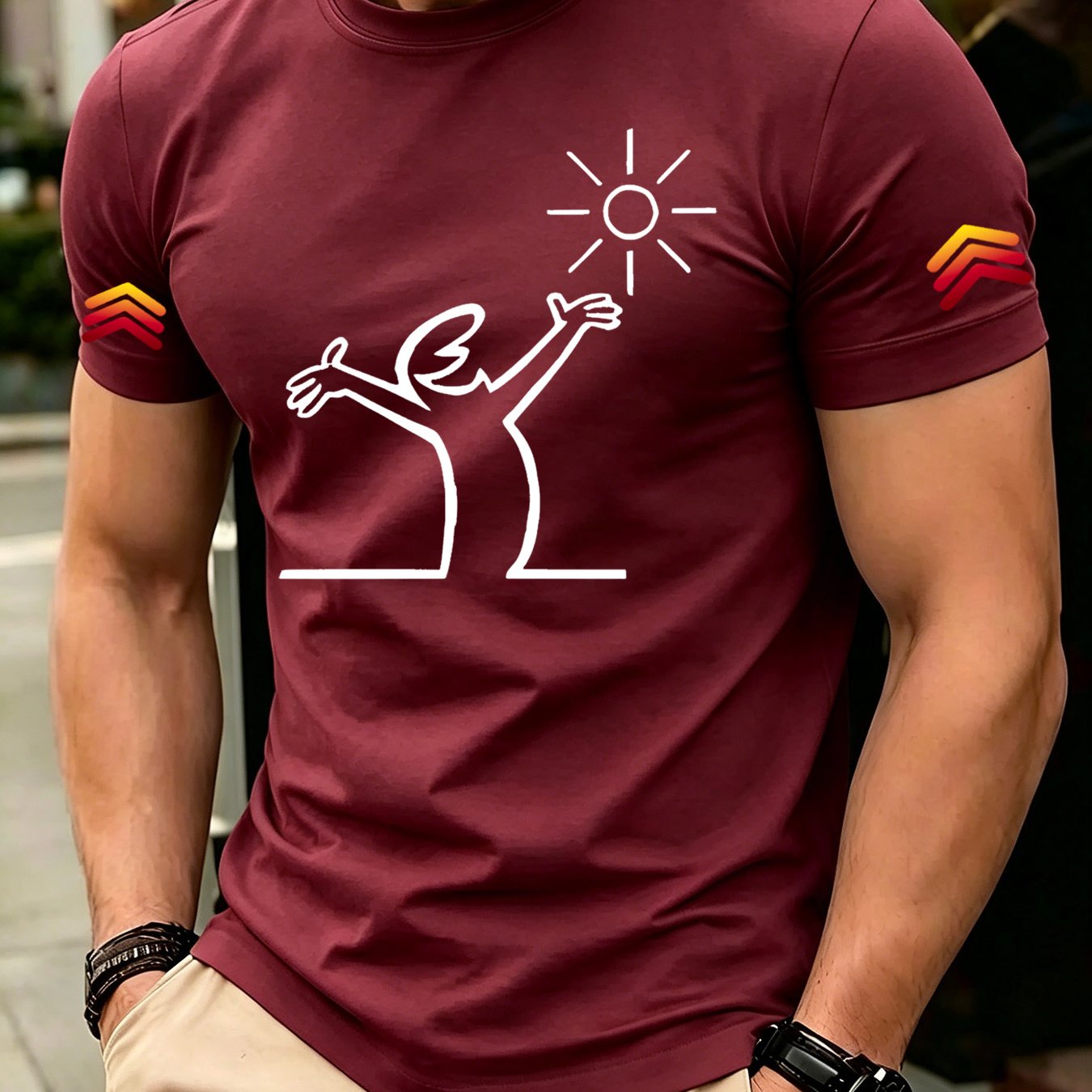 TEMU Mens Casual Sports Short Sleeve T Shirts Solid Color Minimalist Pattern Fashionable Comfortable Breathable Quick Dry 8 Colors Suitable For