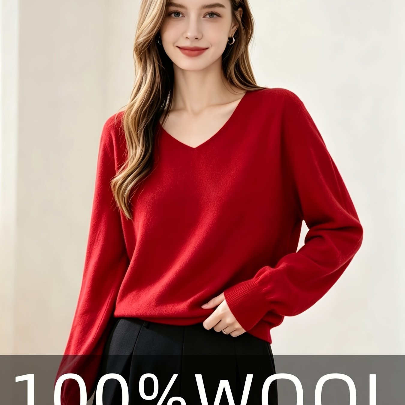 TEMU Nouveau pull à col en % laine, et chaud, indispensable pour les tenues quotidiennes et de fête