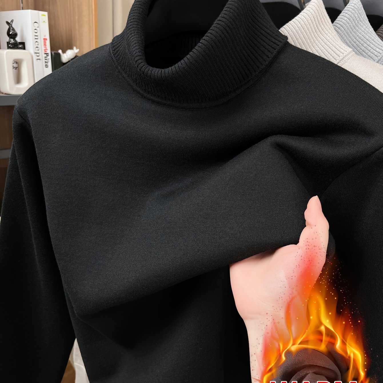TEMU Minimalist -neck -lined Sweater For Daily Commuting And , Autumn Essentials