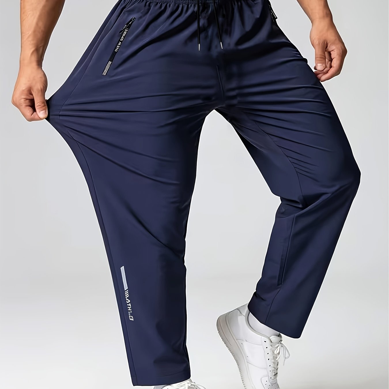 TEMU Options For Unisex Fashion Athletic Long Pants, Double-sided Letter Zipper Pockets, Letter Print Design, Perfect For , Daily Exercise, Outdoor