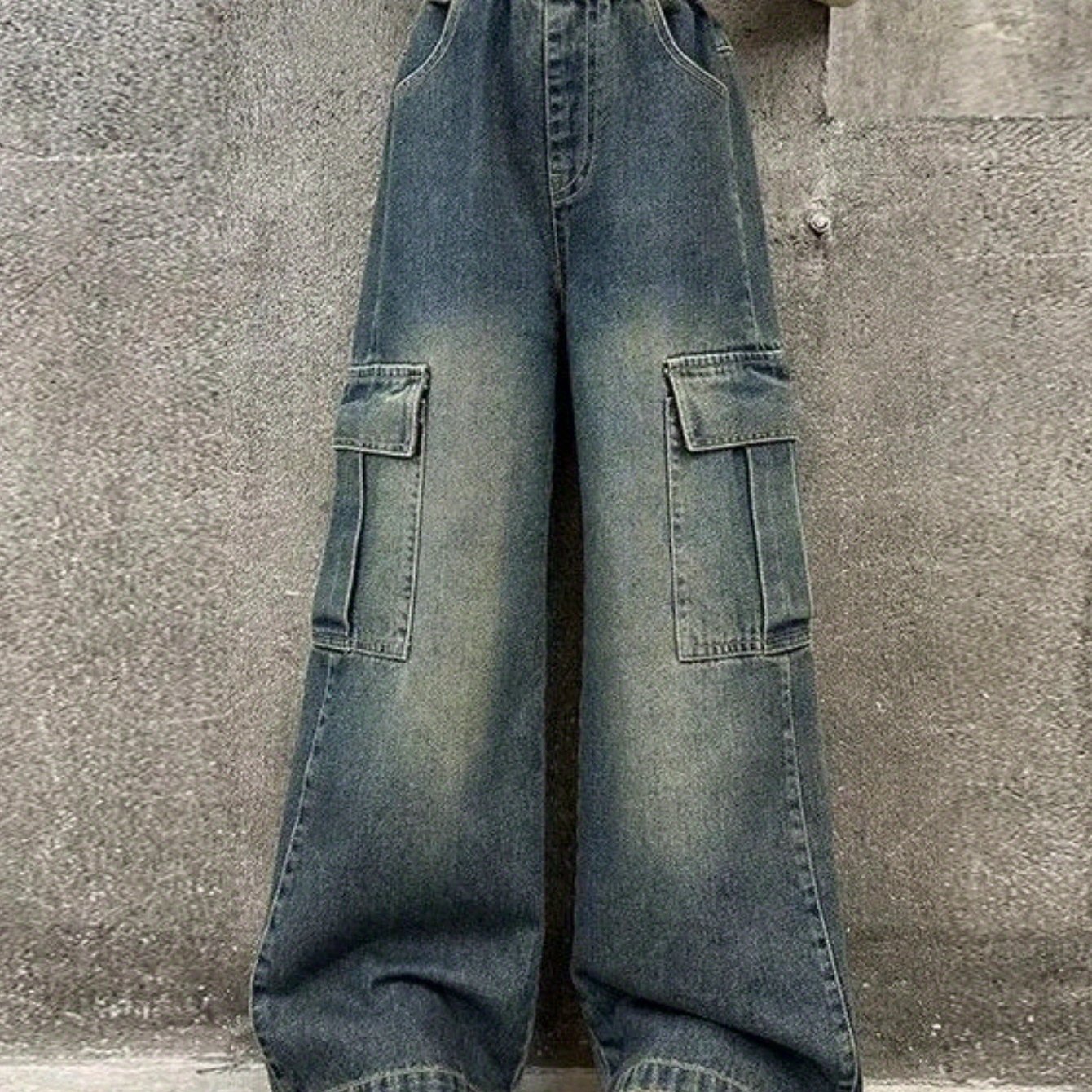 Girls' Workwear Jeans Spring And Autumn 2026 New Style, Medium And Large Kids Straight-leg Loose Wide-leg Long Pants, Spring And Autumn Jeans