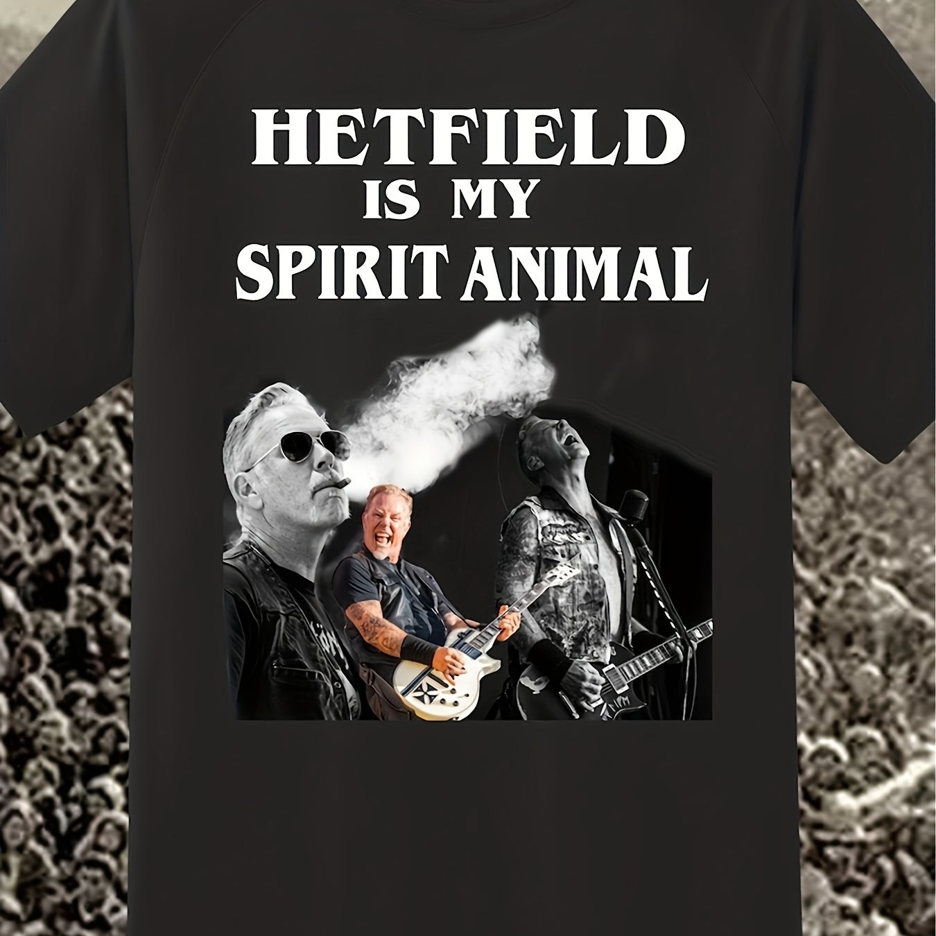 Men's Hetfield Is My Metal T Shirt Handmade Merch Style Top With Iconic Logo Design Casual Round Neck For Year Outfits