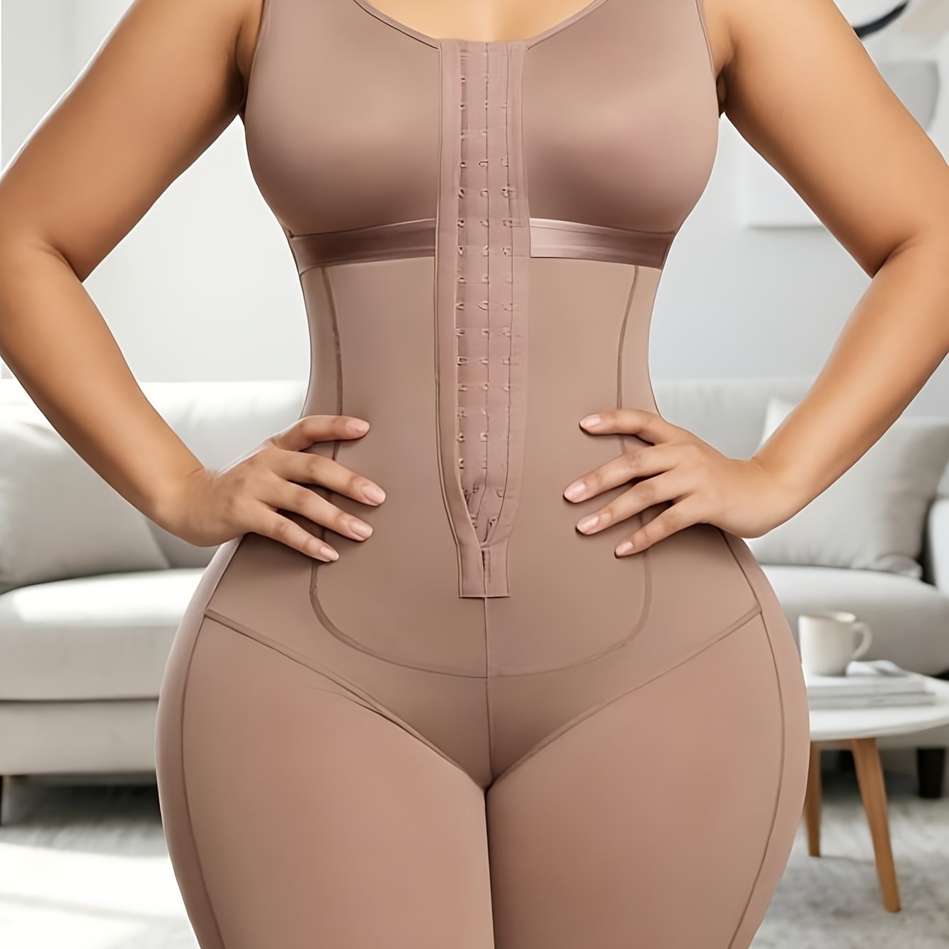 Western Style Body Shaping Bodysuit Zipper Tummy Control Bust Support Lift Shaping Underwear Shaping Pants