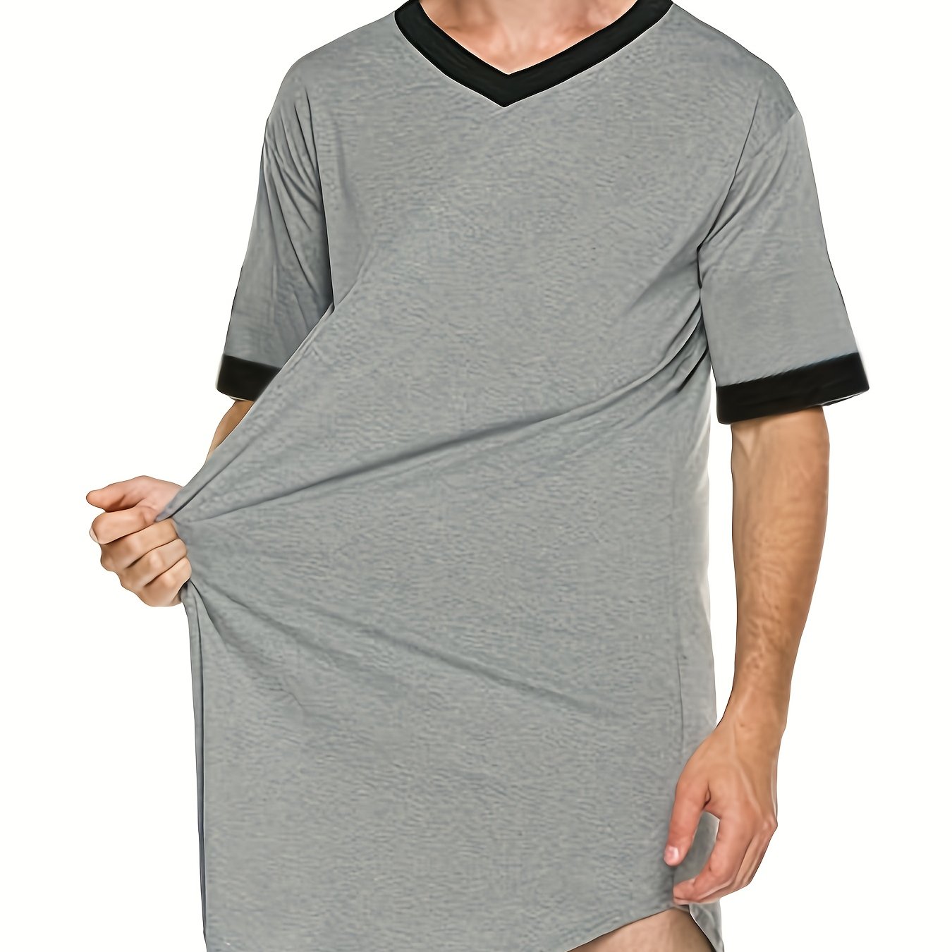 Plus Size Men's Pajamas Casual Large Loose Men's T-shirt