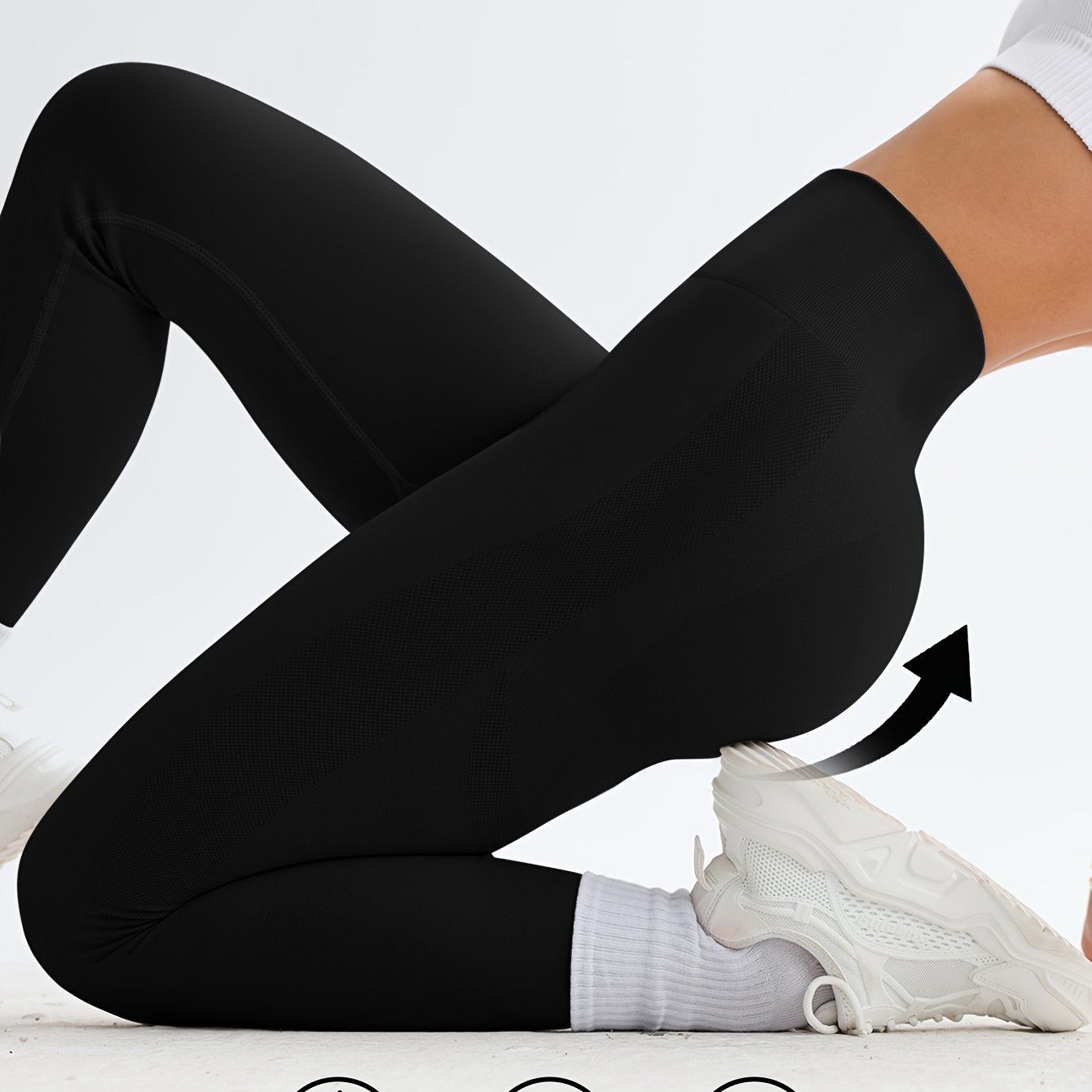 Women' Yoga Leggings High Waist Peach Tummy Control Athletic Pants