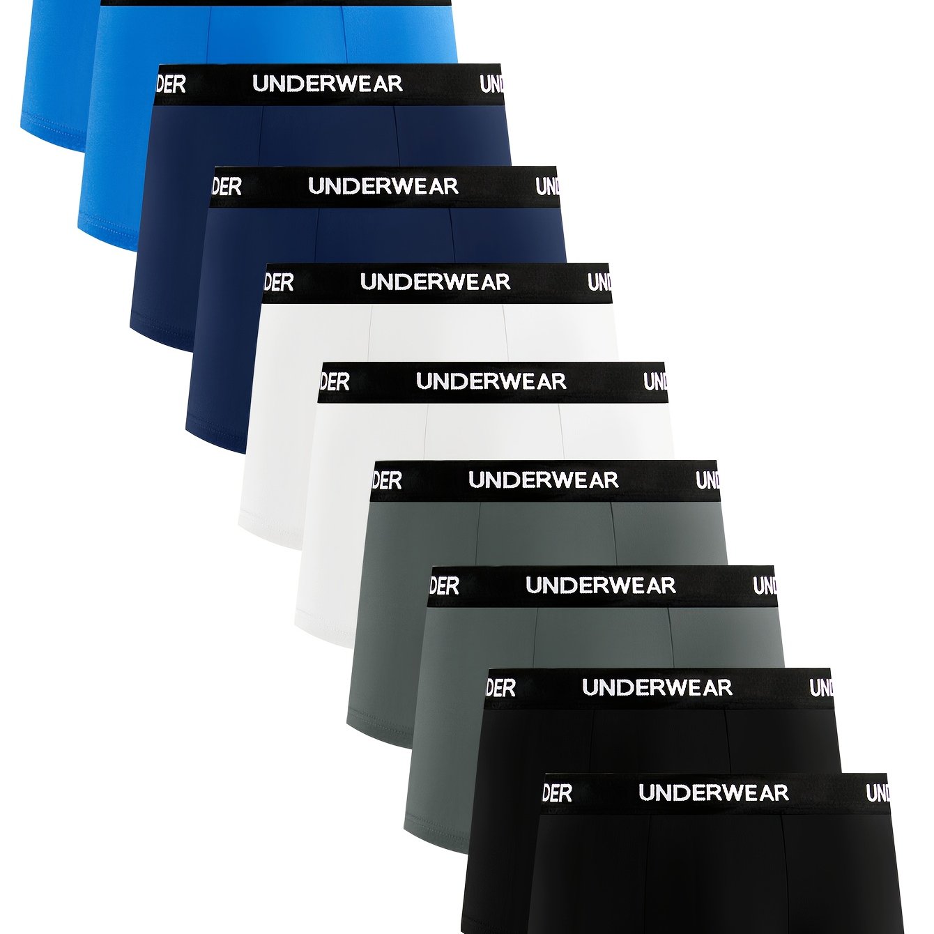 Image of 10pcs Men' Color Leisure Underwear, High Stretch Quick- Boxer Briefs, Men's Underwear Suitable For Summer And Daily Wear - Fashionable And Comfortable Breathable Underwear, Suitable For Weddings
