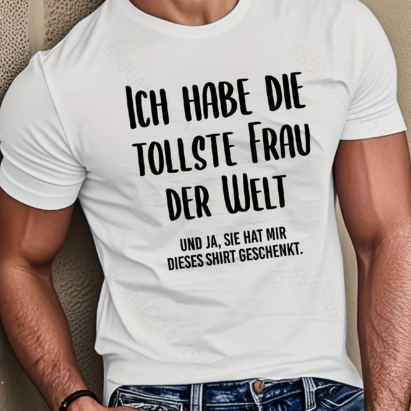 TEMU Herrenmode Sportswear bedrucktes Oberteil