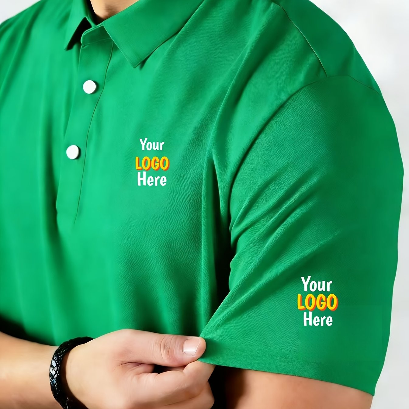 TEMU Plus Size Men's Custom Shirt Short Sleeve T-shirt, Personalized Pattern And Logo Customization, Comfortable Stretch, Summer Trendy Tee, Casual
