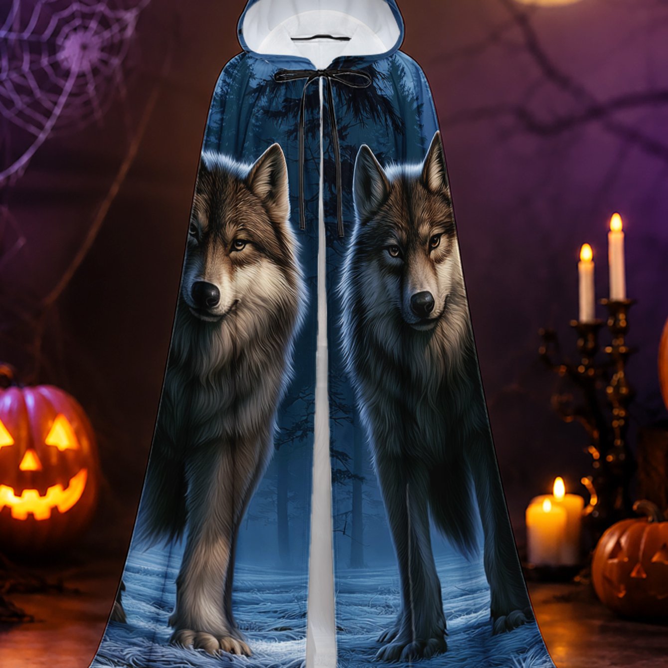 TEMU 1pc, Unisex Polyester Cape With Under , Hooded Cloak For Halloween Witch Cosplay And Christmas Party Gifts, Machine Washable