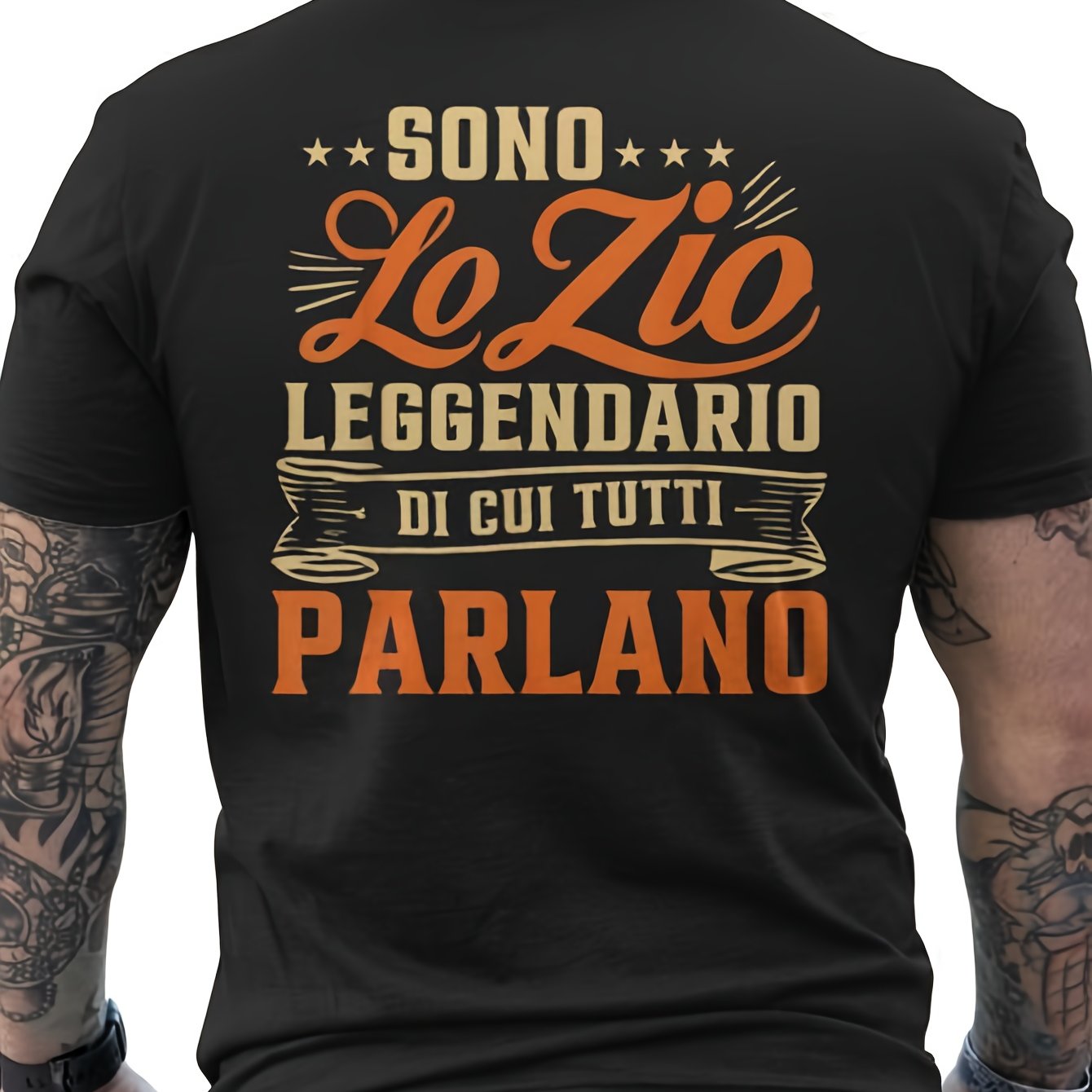 TEMU Promotion Uncle Gift Uncle Uncle Men's Back Print T-shirt - Perfect Gift