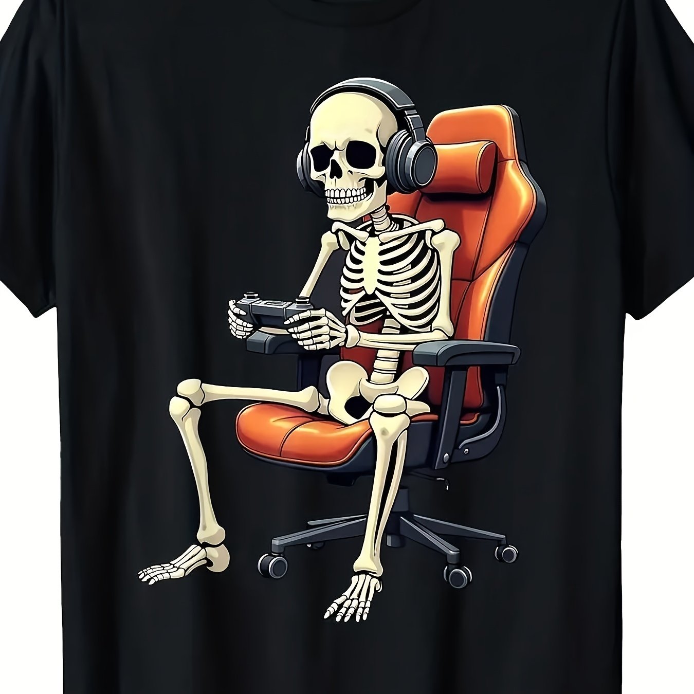TEMU Unisex Retro Gaming Theme T-shirt - Soft And Breathable Short Sleeve Shirt With Gamepad And Print, Machine Washable Casual Top, Perfect For