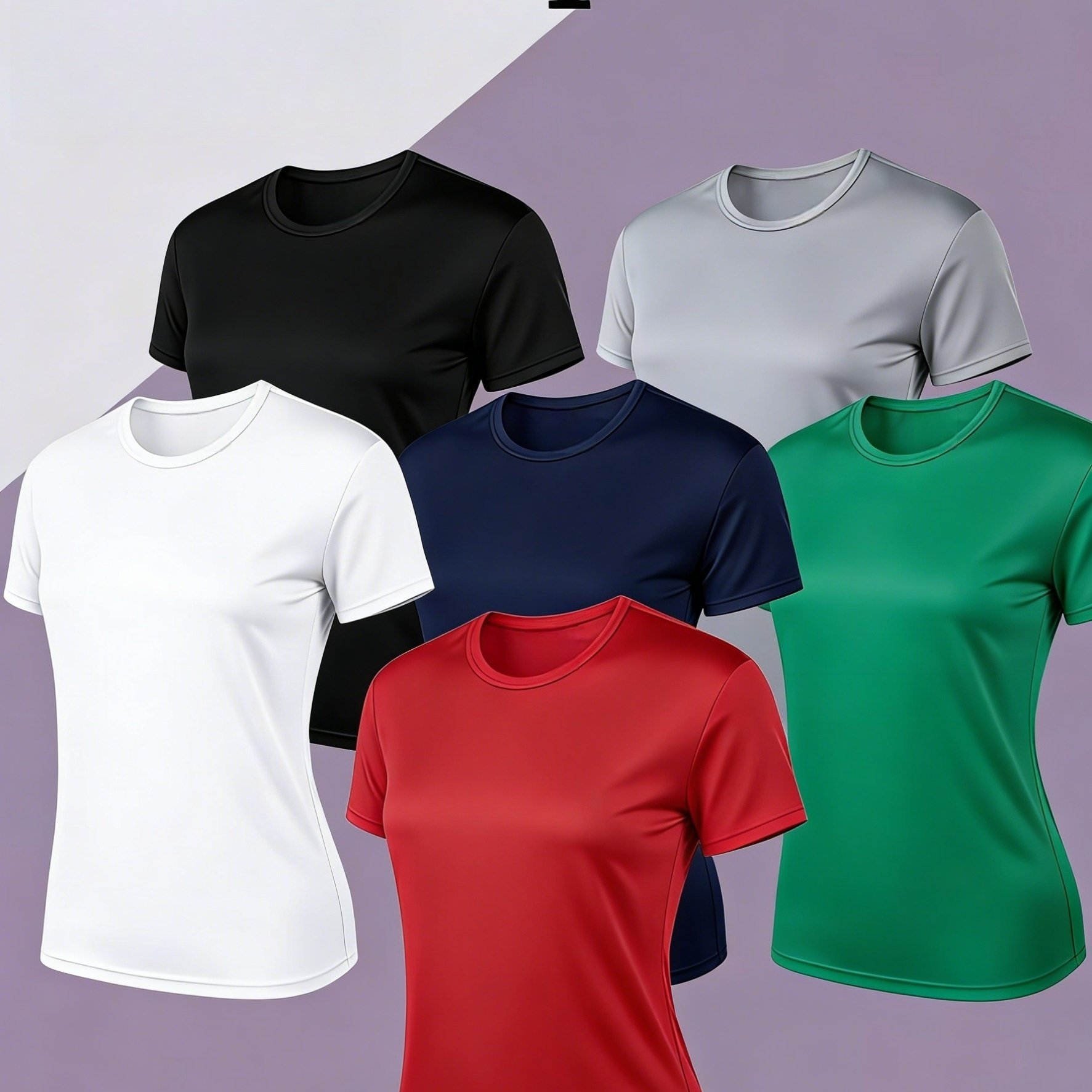 TEMU 6pcs Set Of Women's Short-sleeve T-shirts, Quick-dry Yoga Crew Neck Short-sleeve Tops, High , Comfortable, Solid Color, Versatile, Suitable For