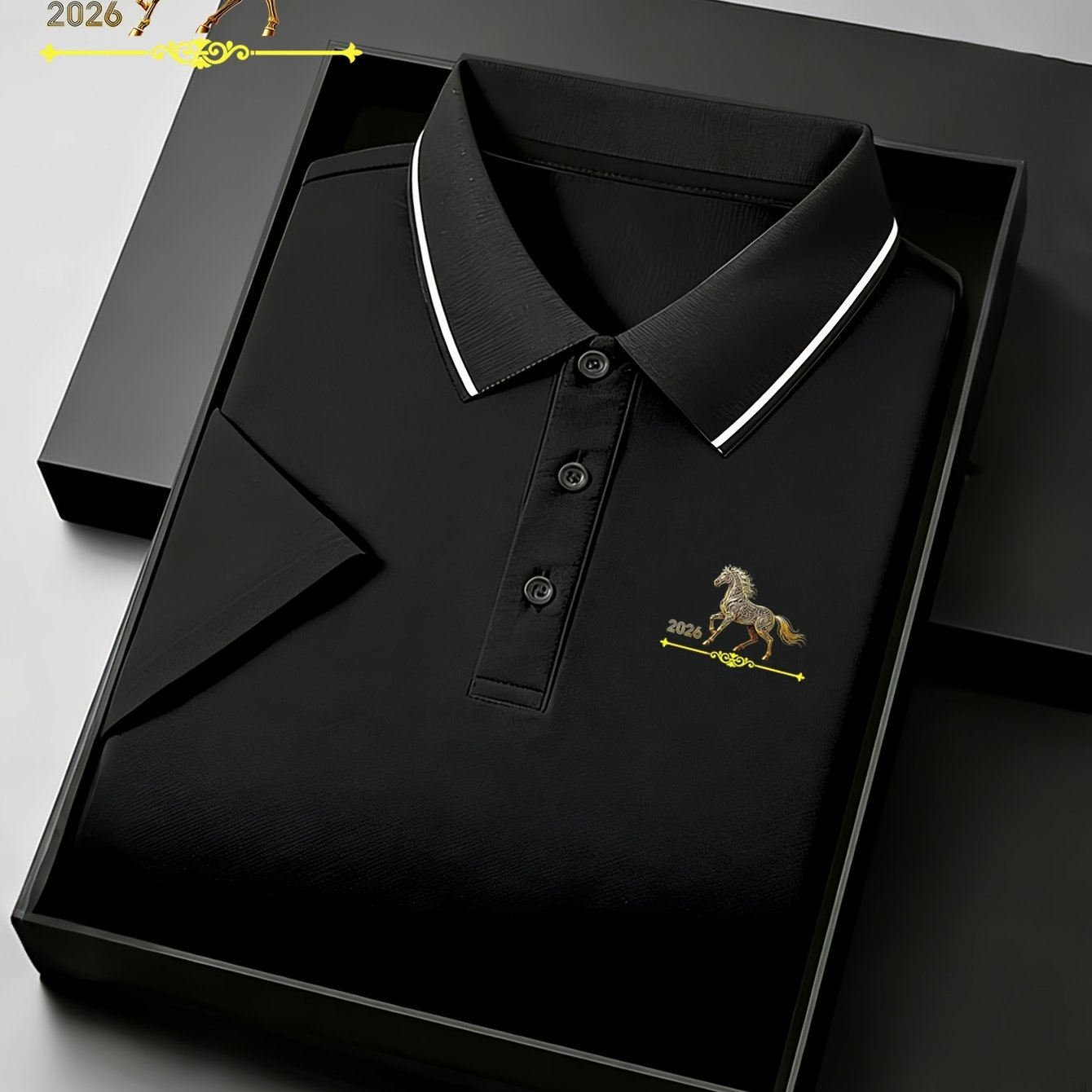TEMU 2026 Premium Men's Attire, Shirt, Fashionable And Versatile Men's Short Sleeve, Showcasing Men's Temperament Suitable For Business Casual,