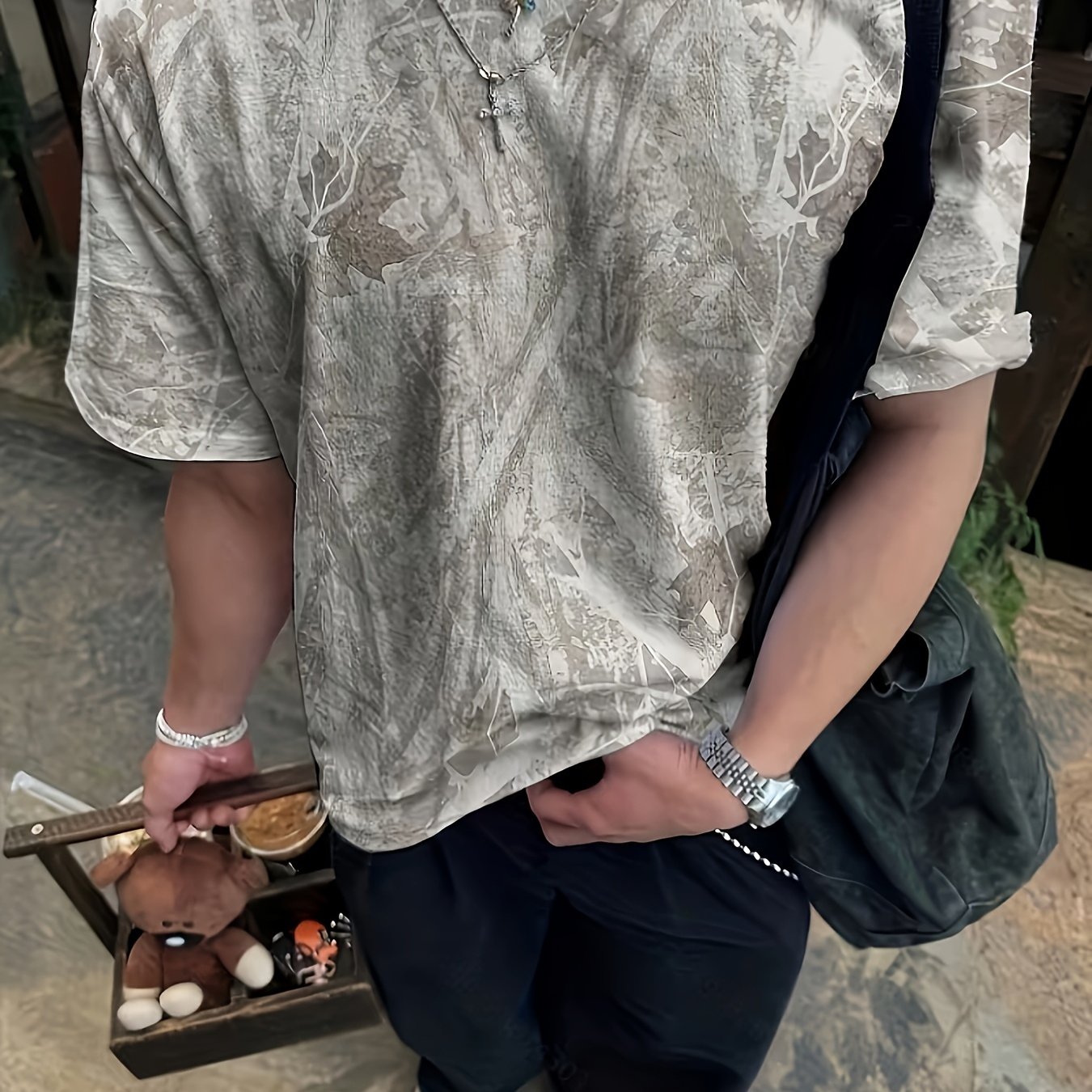 TEMU Printed Design, Not Textured/embroidered/sequins, Not Jean. This Is A Printed Men's Short-sleeve T-shirt, Suitable For Daily Wear And Outdoor
