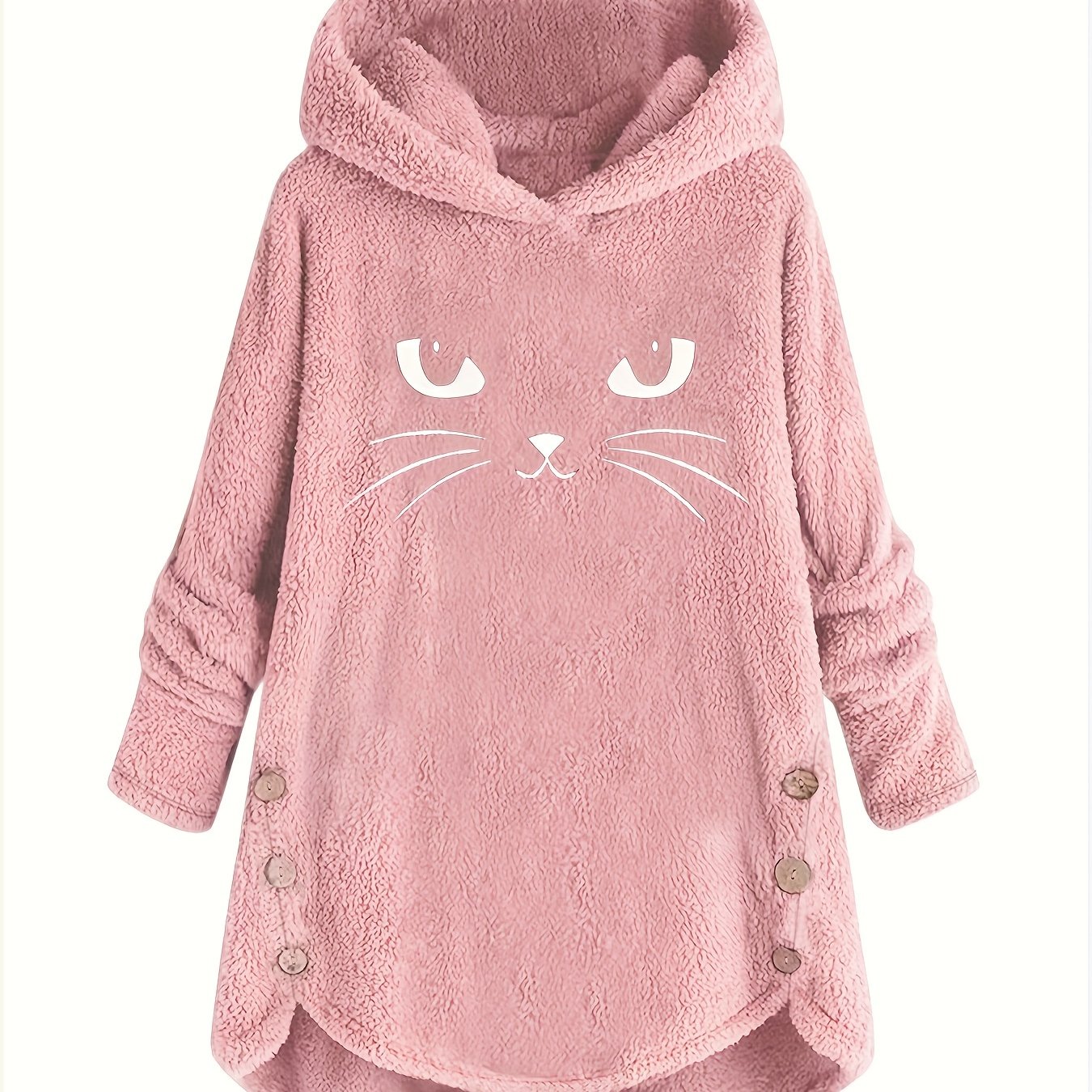 Pink cat hoodie hot sale with ears