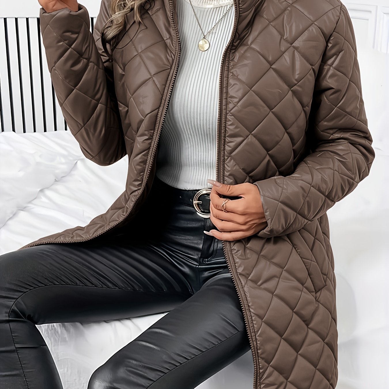 E-shop ML25053124 Anmutige Damen Elegante Langarmjacke, Lässiger Eleganter Stil