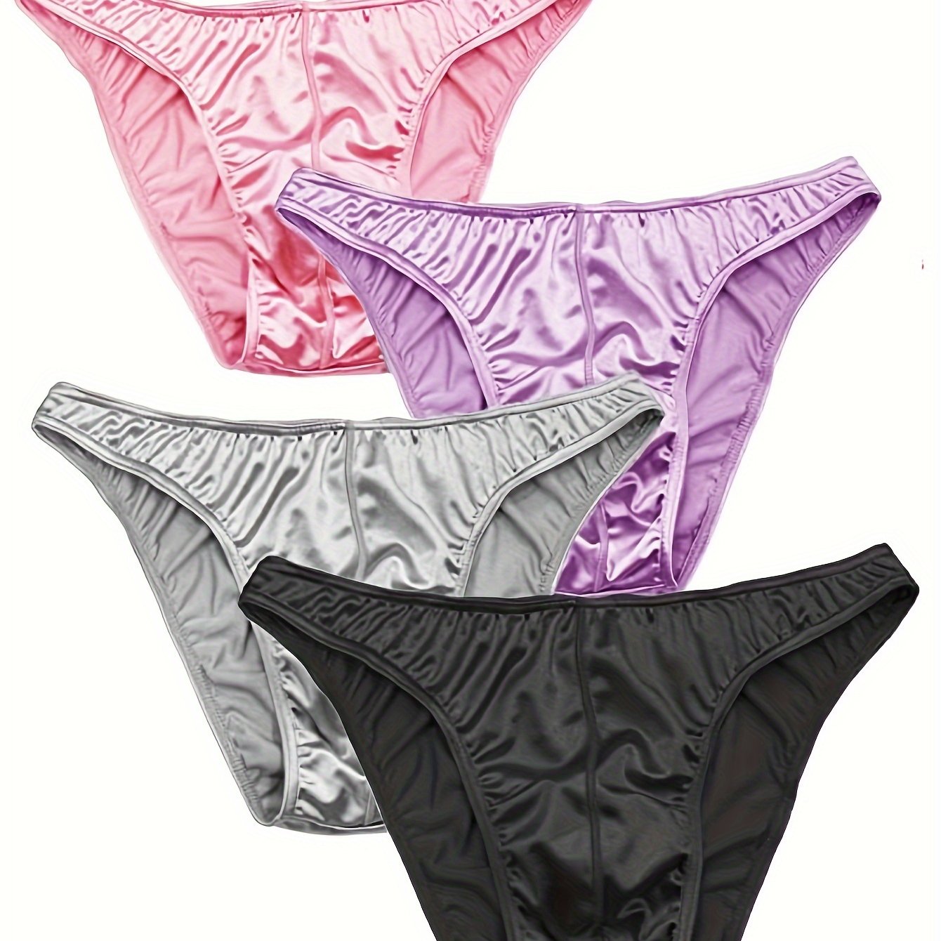 TEMU 4pcs/order Men Briefs Sexy Plus Size Men's Underwear Y S/m/l/xl/2xl/3xl