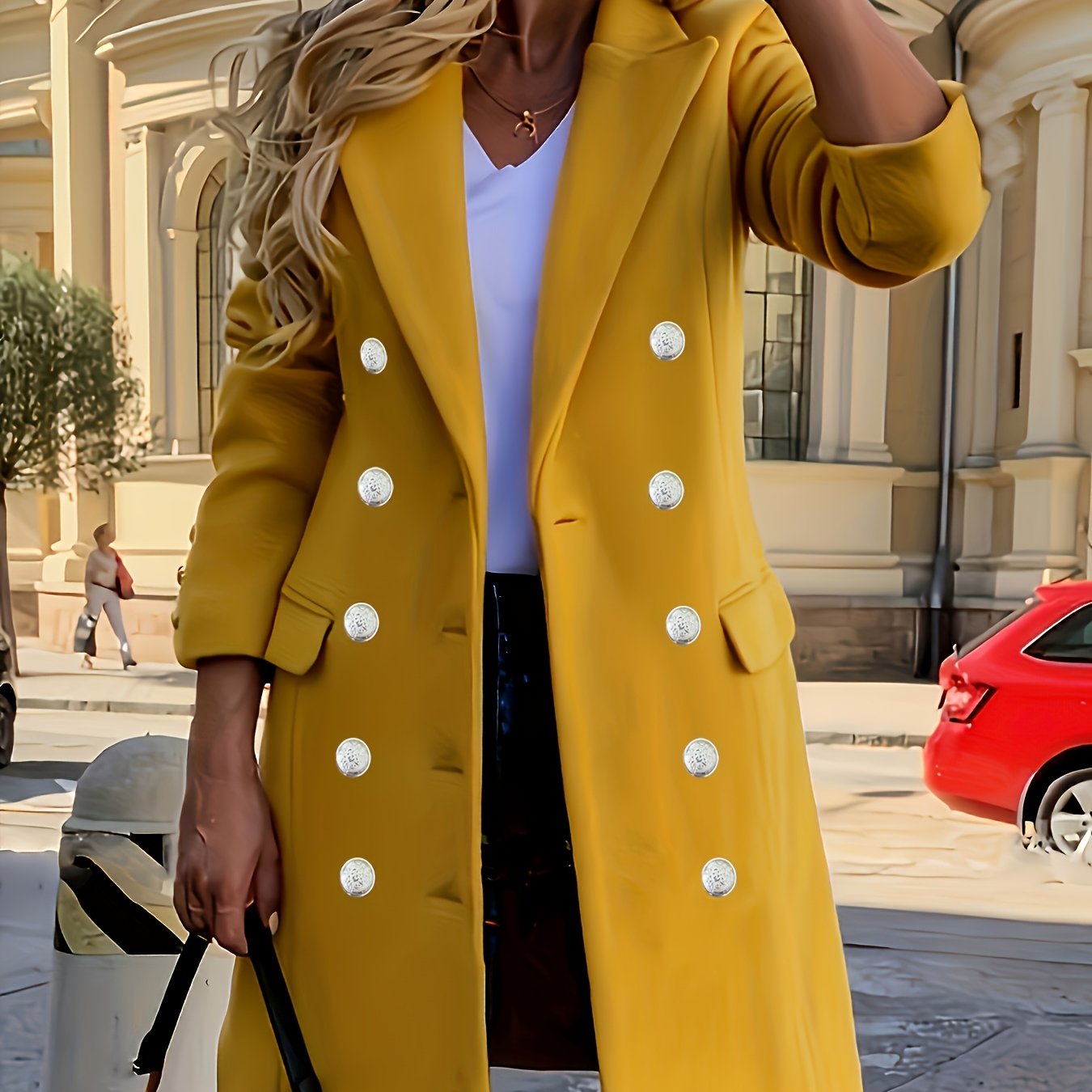 V7052 Autumn Winter Tweed Coat