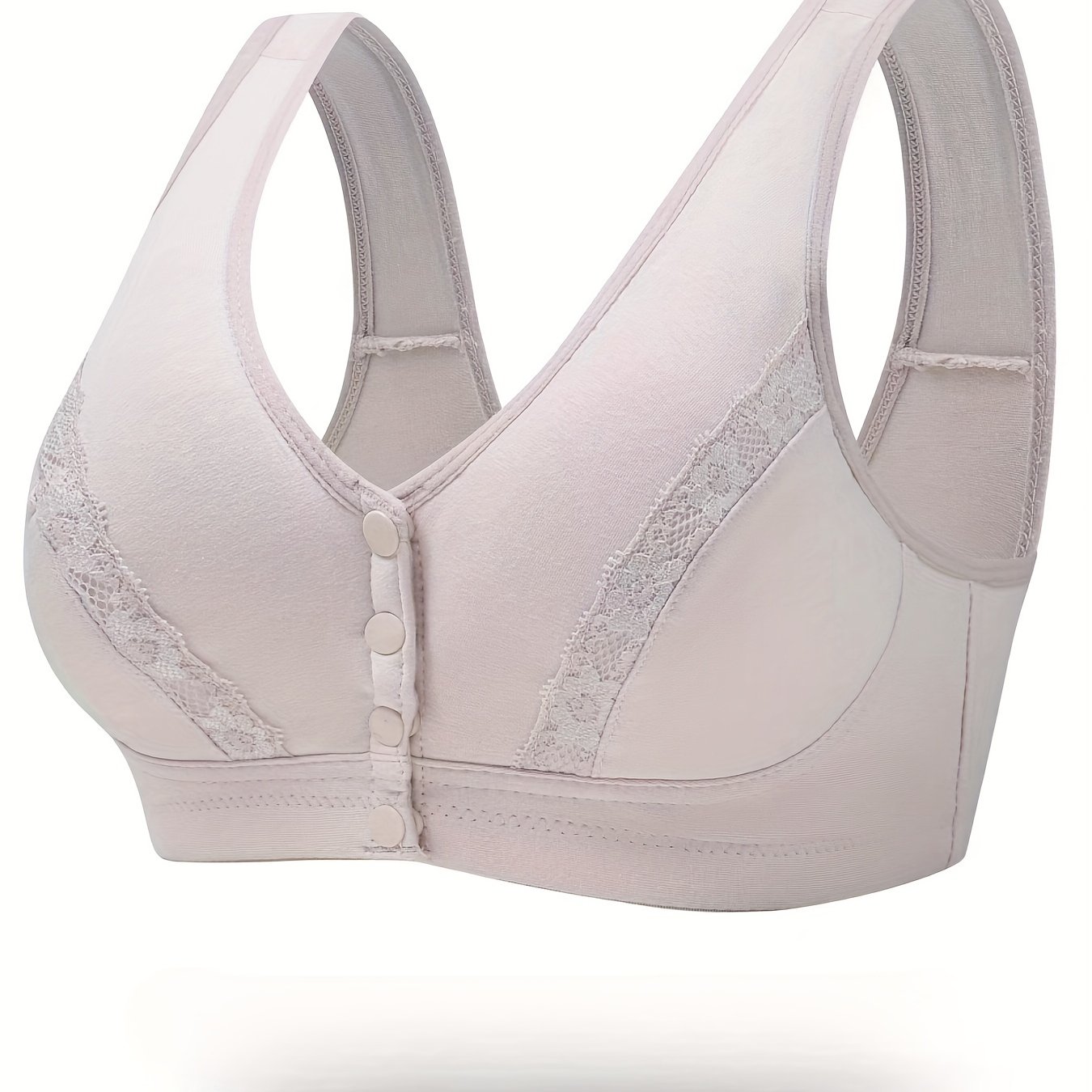 Front Buckle Wireless Bra Comfy Breathable Full Coverage Bra - Temu