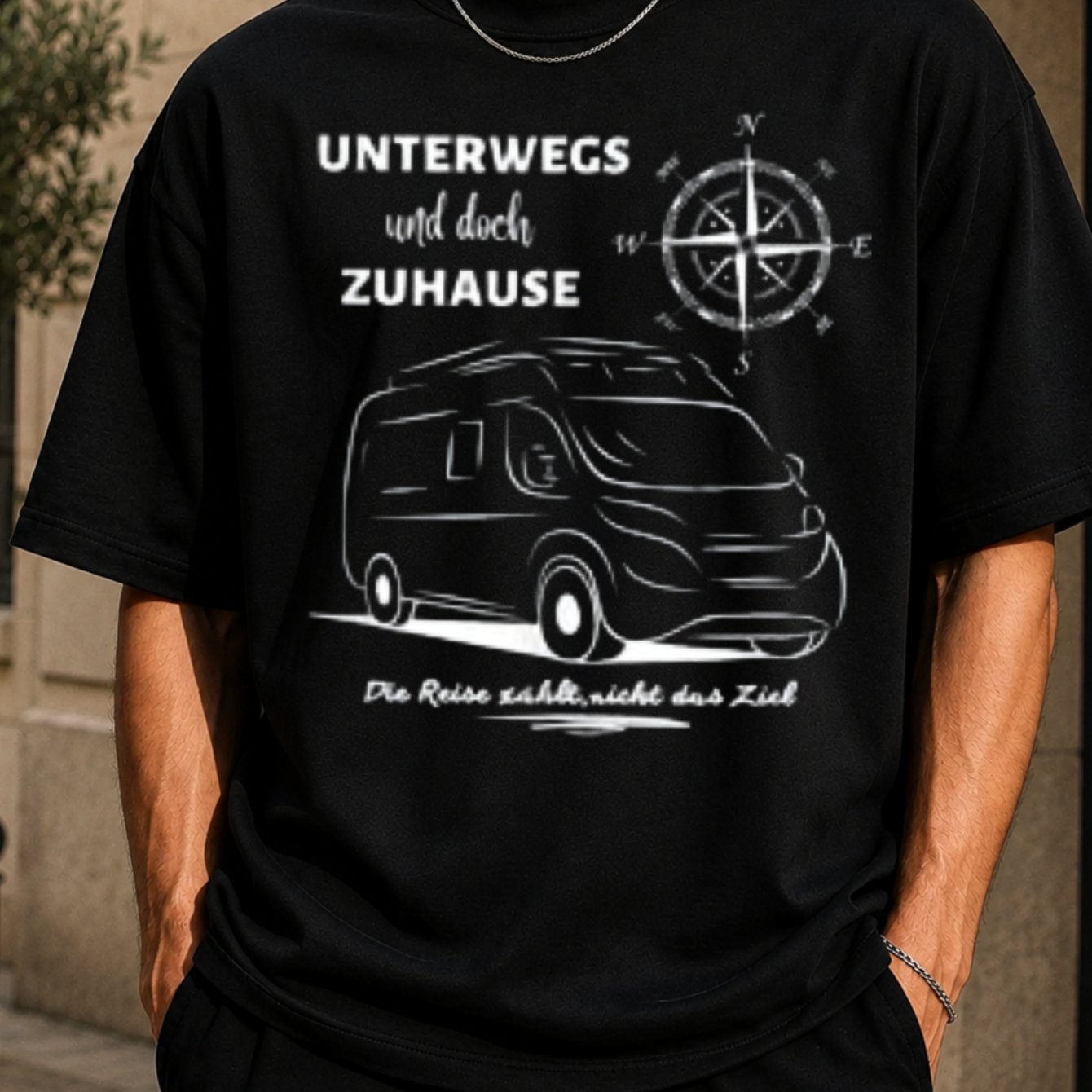 Men's T-shirts T-shirt With German Text Campingplatz Kastenwagen Motorhome
