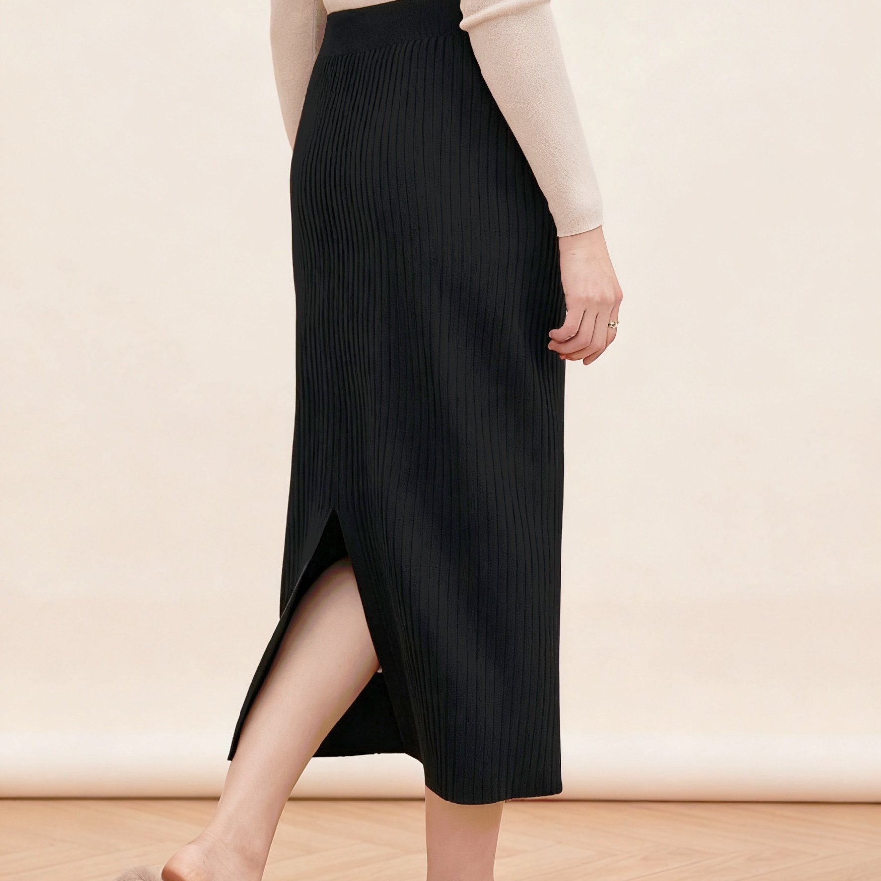TEMU New Autumn Winter Long Women's Sweater Skirt