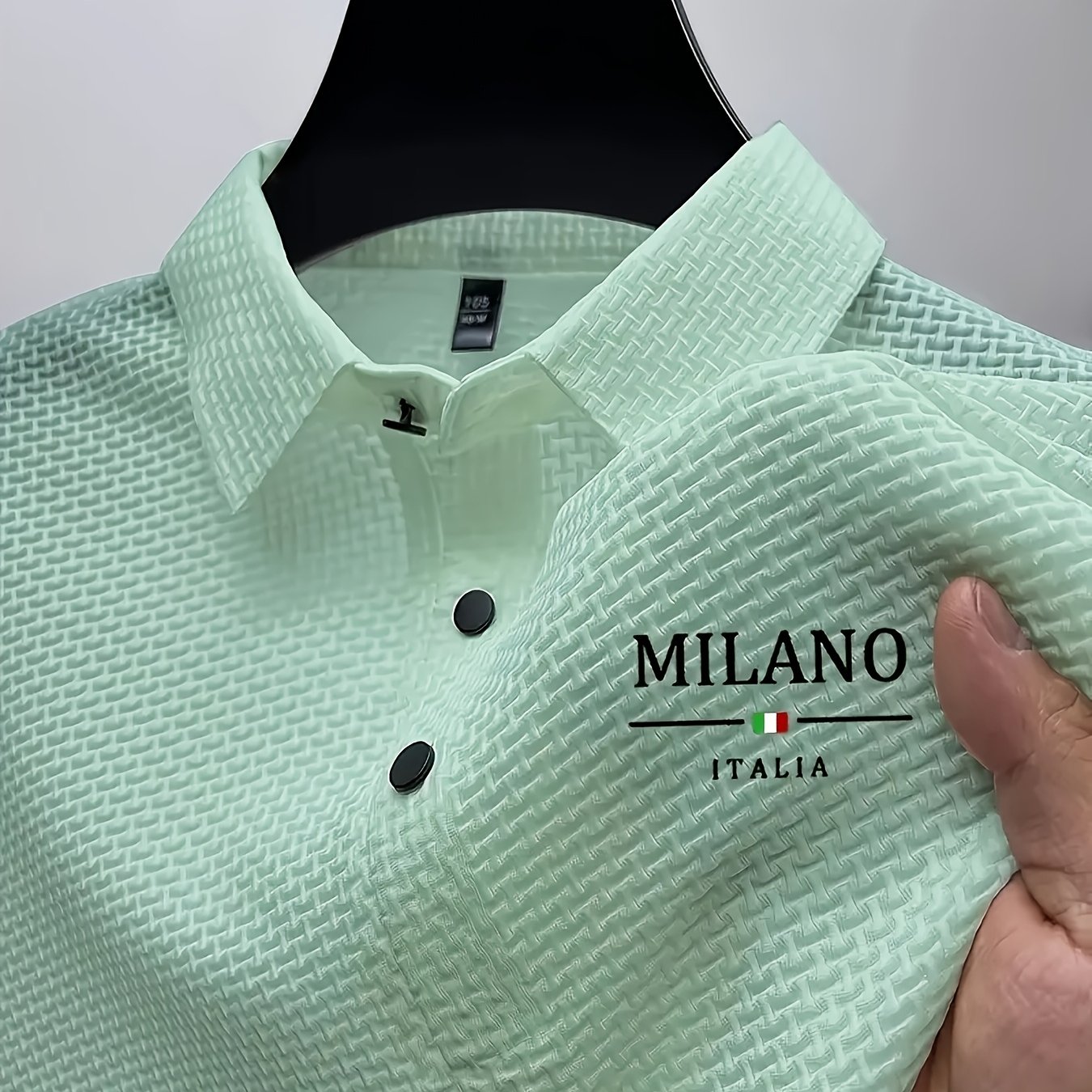 TEMU Summer 's Jacquard Fashion Easy Letter Printed Comfortable Short Sleeve Top, Elastic Breathable T-shirt For And Outdoor Activities, Collar Golf