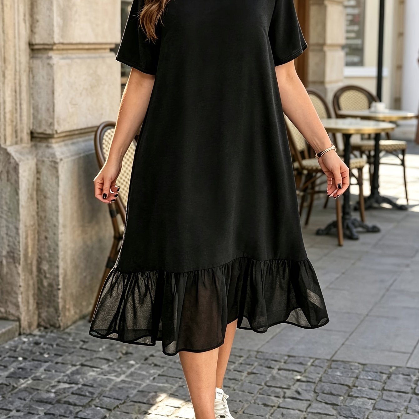 TEMU Women's Sporty Casual Dress, Summer Plus Size Women's Casual Dress