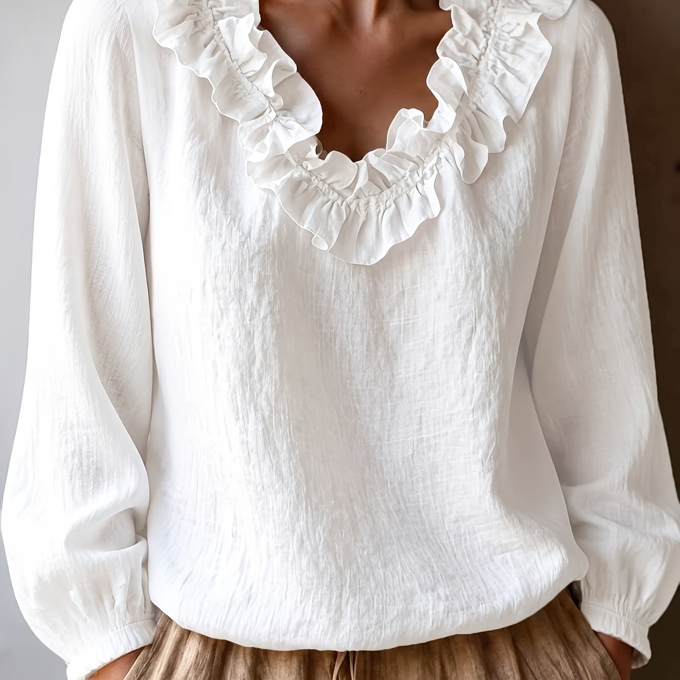 TEMU Spring And Autumn Women's Casual Long Sleeve T-shirt Soft Comfortable Fabric