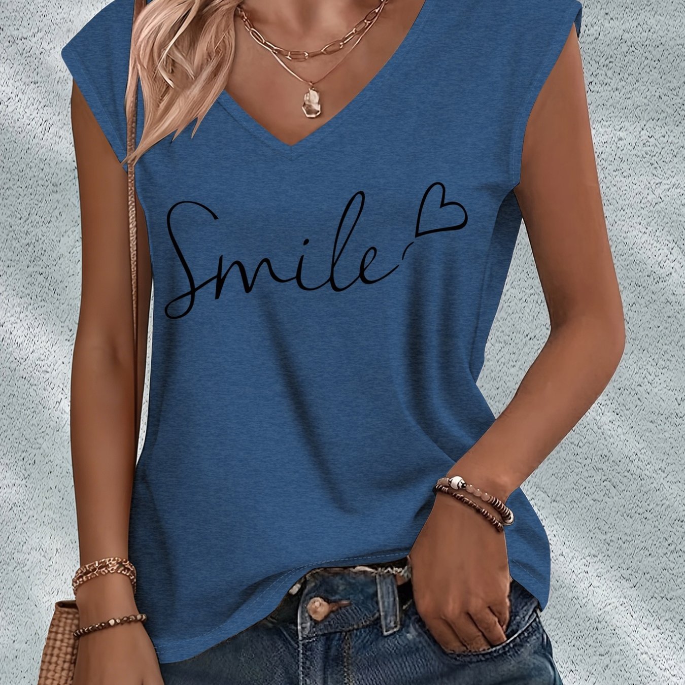 TEMU Smile, Printed Casual Fashion T-shirt Pb-75
