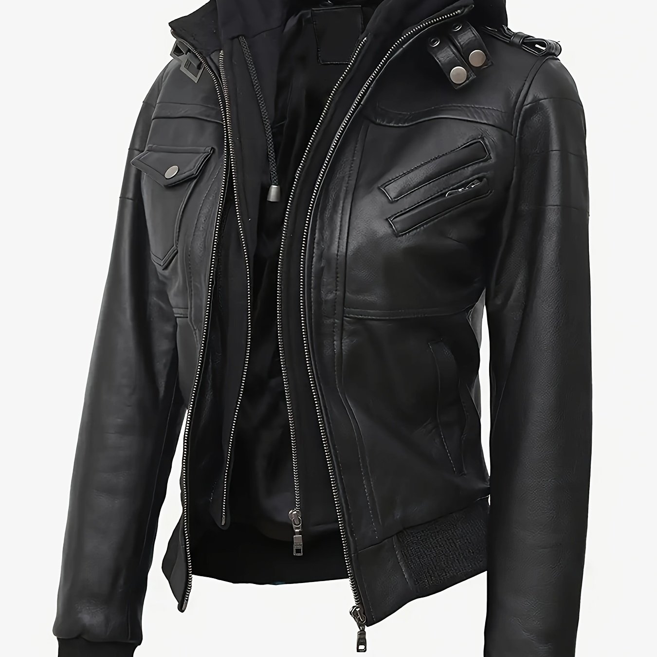 TEMU Veste de vol rose pour femmes avec capuche amovible