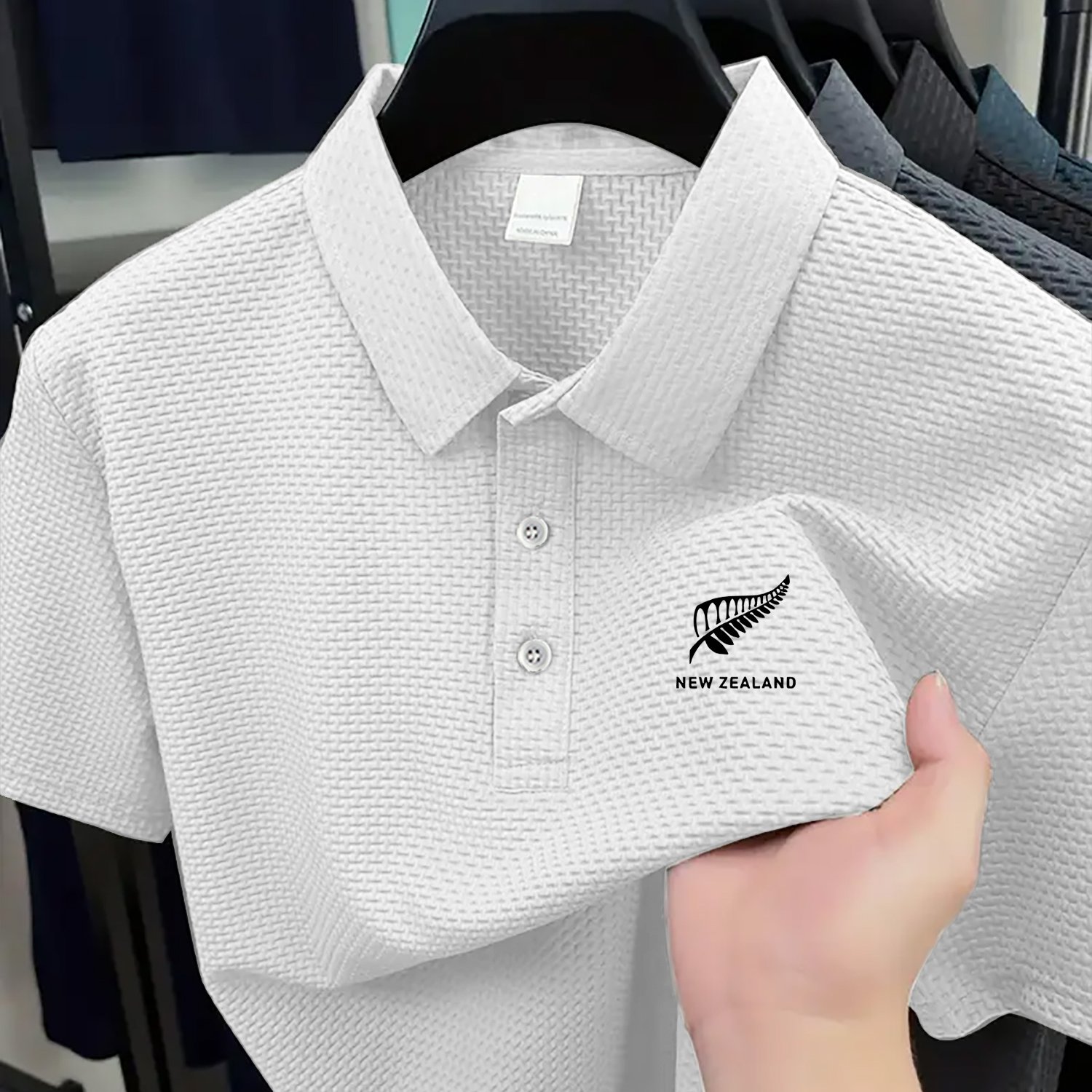 TEMU Essential Summer Shirt For Men Featuring A Lapel Design, Short Sleeves, And A Button- Style. Made From High-quality Fiber, This Printed Offers A