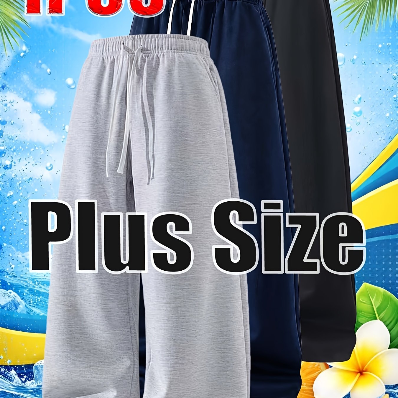 TEMU Men's Casual -large Casual Pants, Extra-long, Extremely Loose Fit, Suitable For Daily , Outdoor Activities, And As Holiday Gifts!, Plus Size