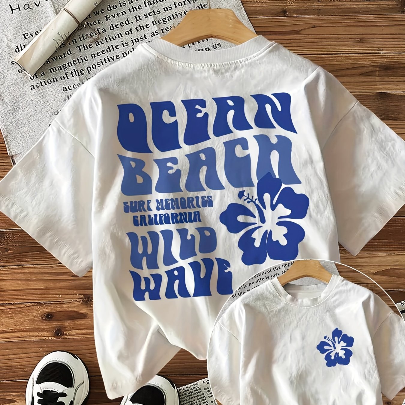Graphic Print T-shirt, Short Sleeve Crew Neck Casual Top For Summer & Spring, Women's Clothing