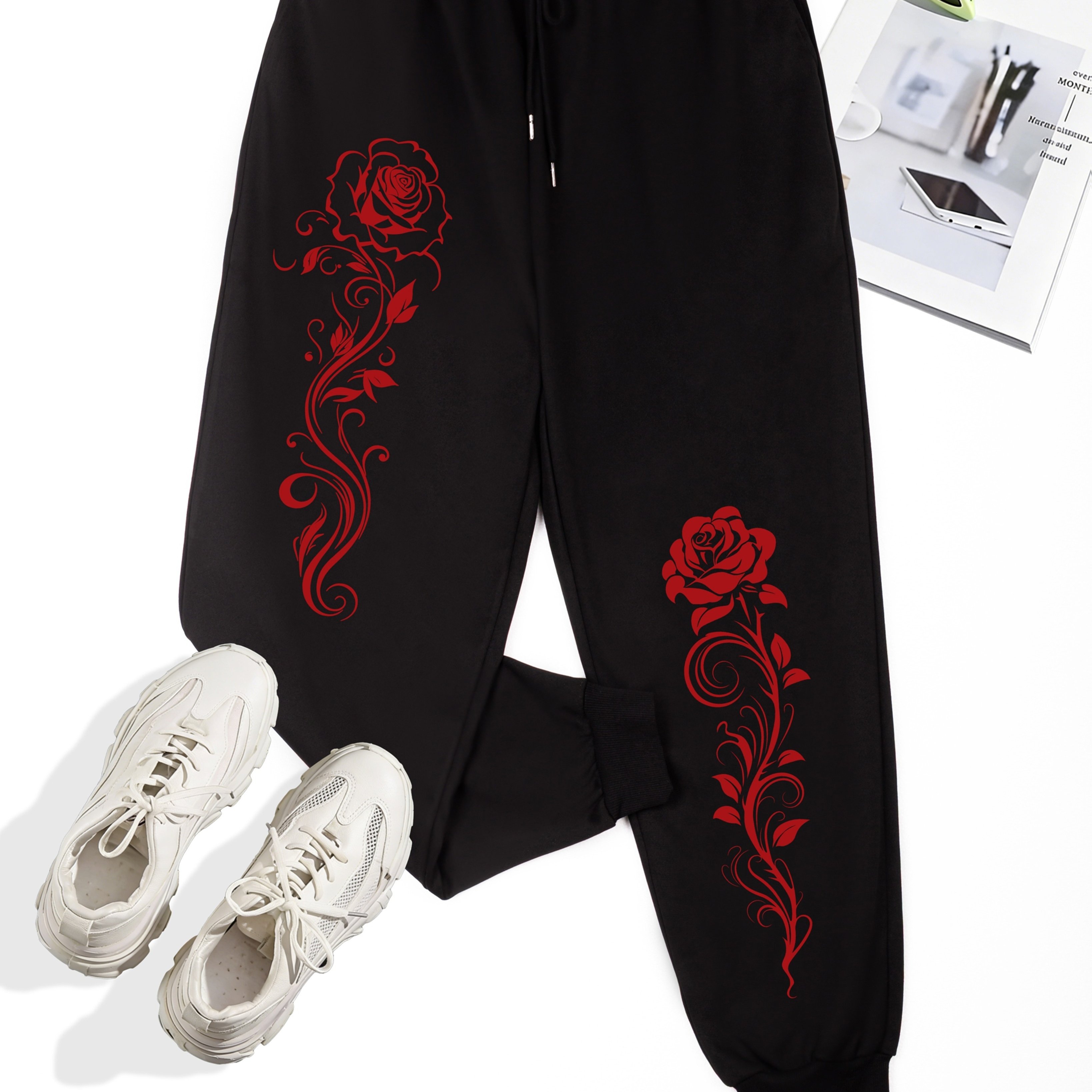 TEMU Plus Size Women's Long Pants, Elegant And Cute, Affordable Clothes In Y2k Style, Casual Sportswear For Farm Gym, Thickened, Outdoor Wear,