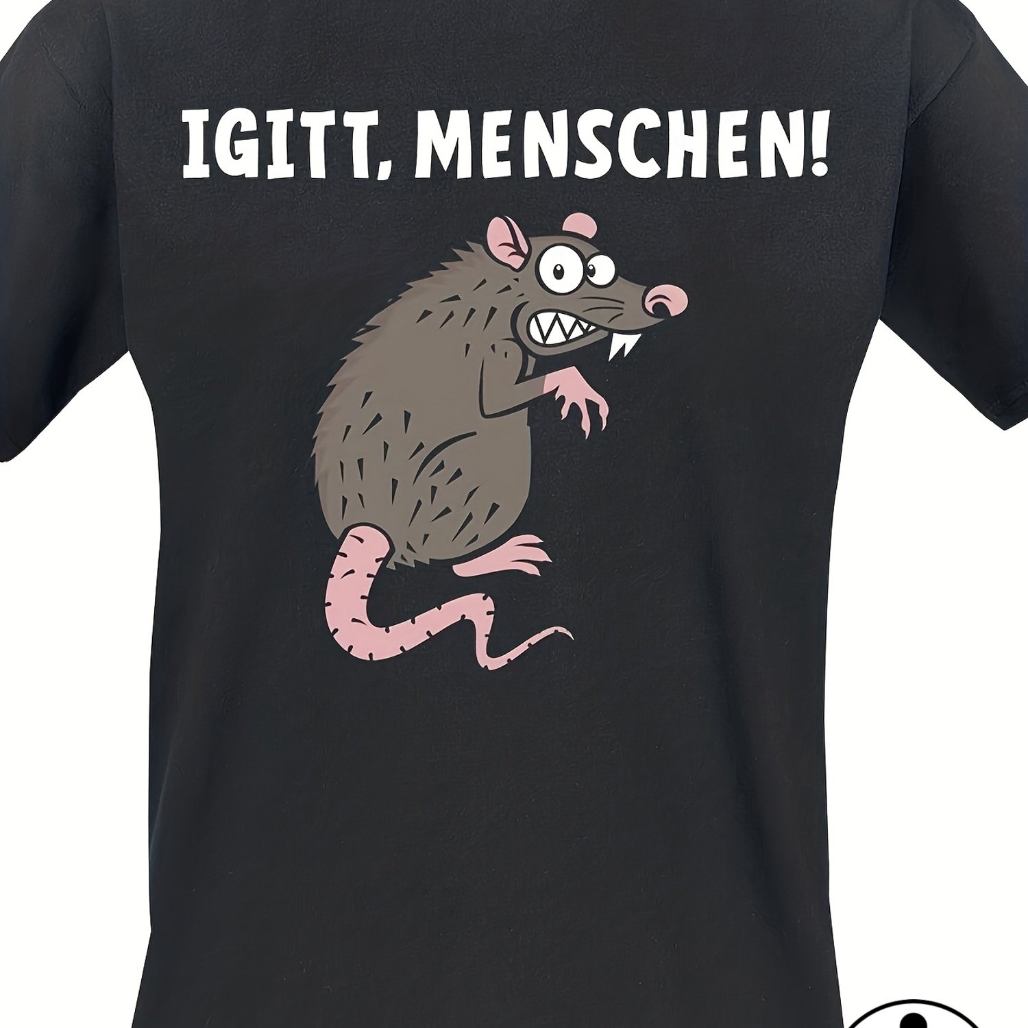 Image of Humorous German Anime T-shirt For Men - '' 'igitt Menschen' Animal- - Relaxed Fit Casual Tee Ideal For Anime - Novelty Shirt With German Text, Plus Size