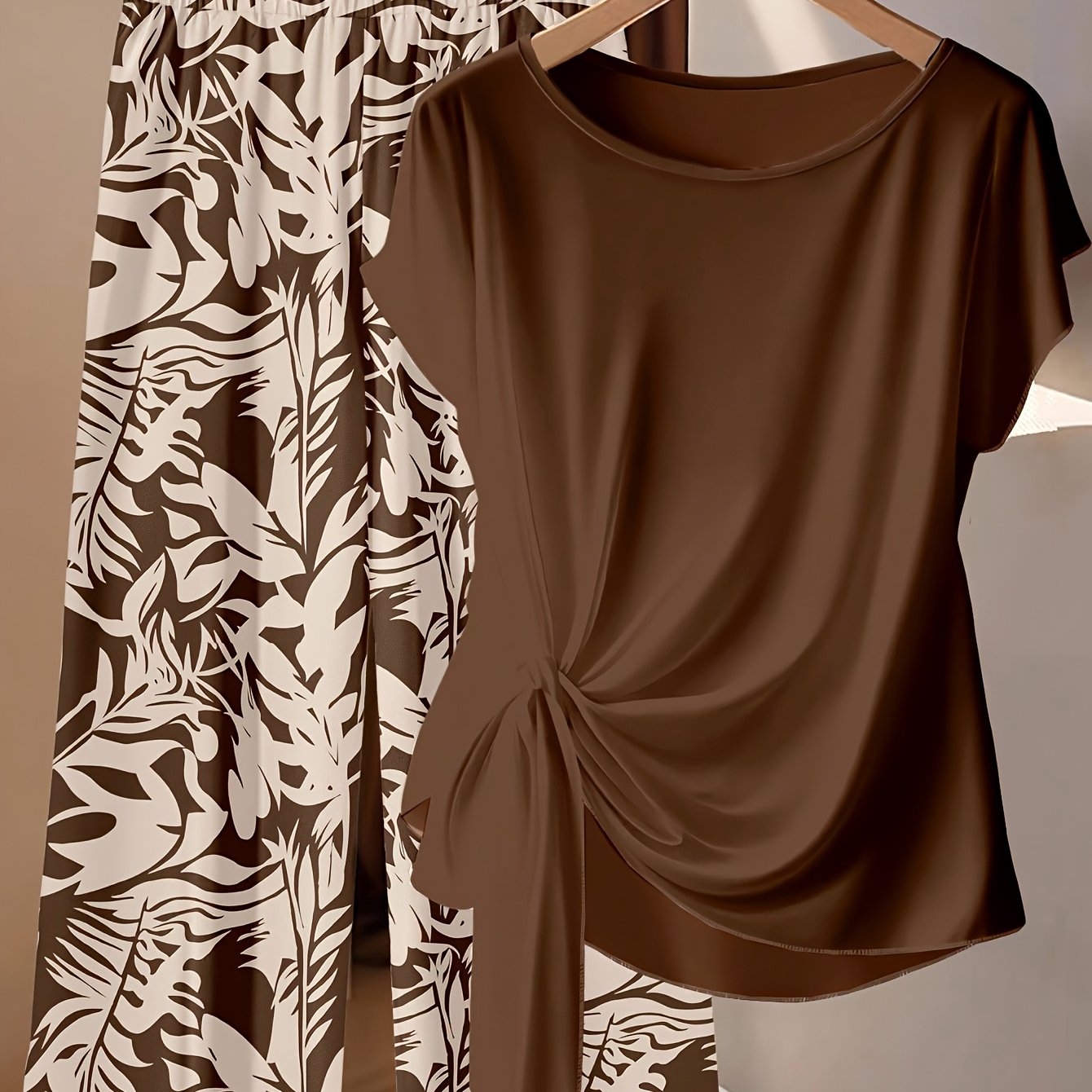 TEMU Plus Size Women's Fashion Popular Outfit Set Of Pants