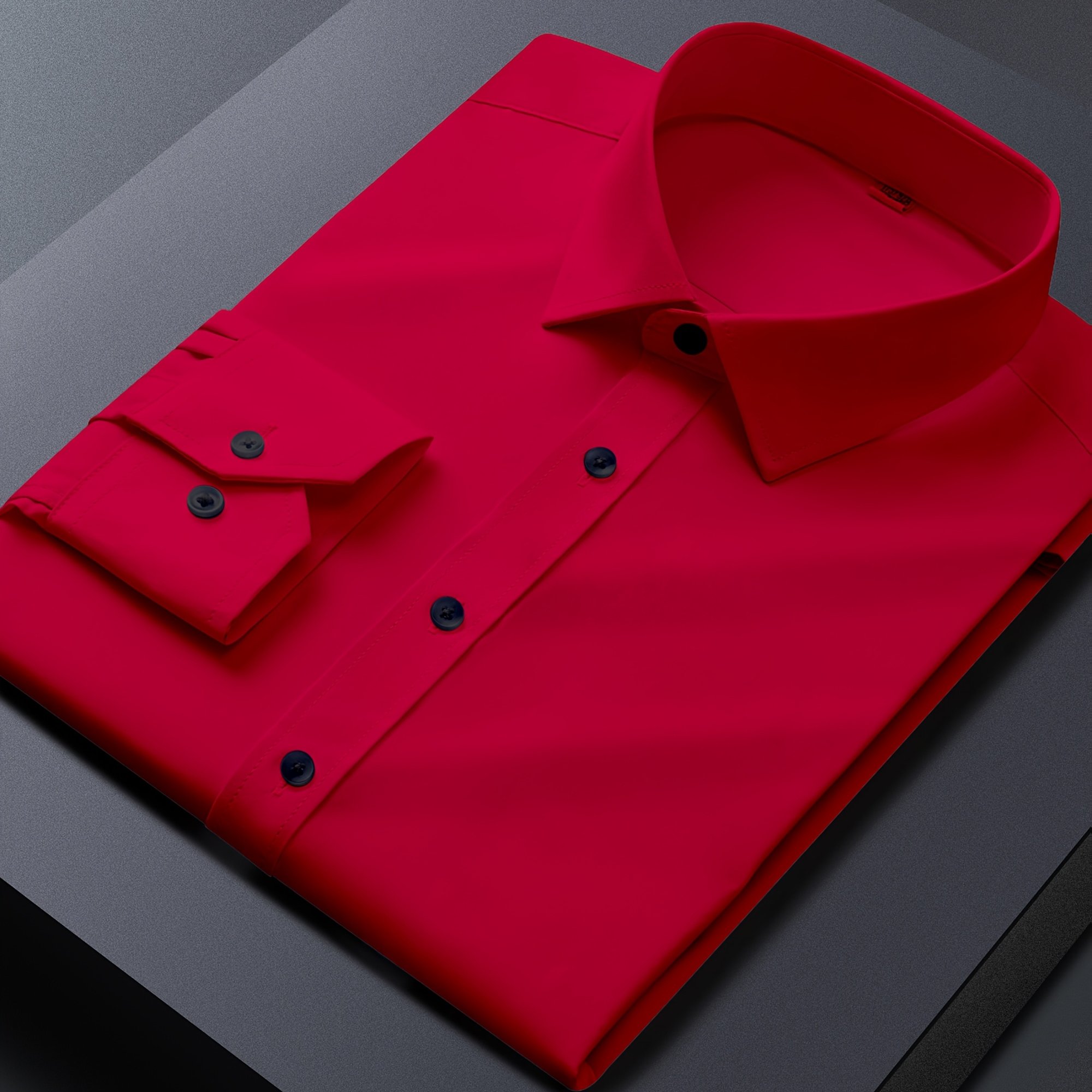 TEMU Men's Long Sleeve Shirt Ice Slinky Fiber Fabric Stretch Business Professional Formal Suit Shirt Casual Workwear
