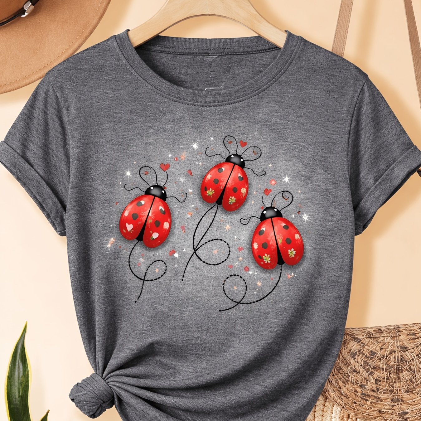 Women's Plus Size Oversized T-shirt - Short Sleeve Round Neck -compatible Top | Medium Washable - | All- Tee Suitable For All Body Types, Comfortable Casual Attire, 2d Flat