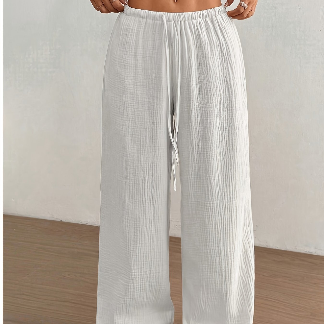 TEMU Leggings de Mujer Ultra Bajos y Rectos - Pantalones Casuales de Estiramiento Medio para Todas , Lavables a Máquina, Color Sólido, Ropa Cómoda y