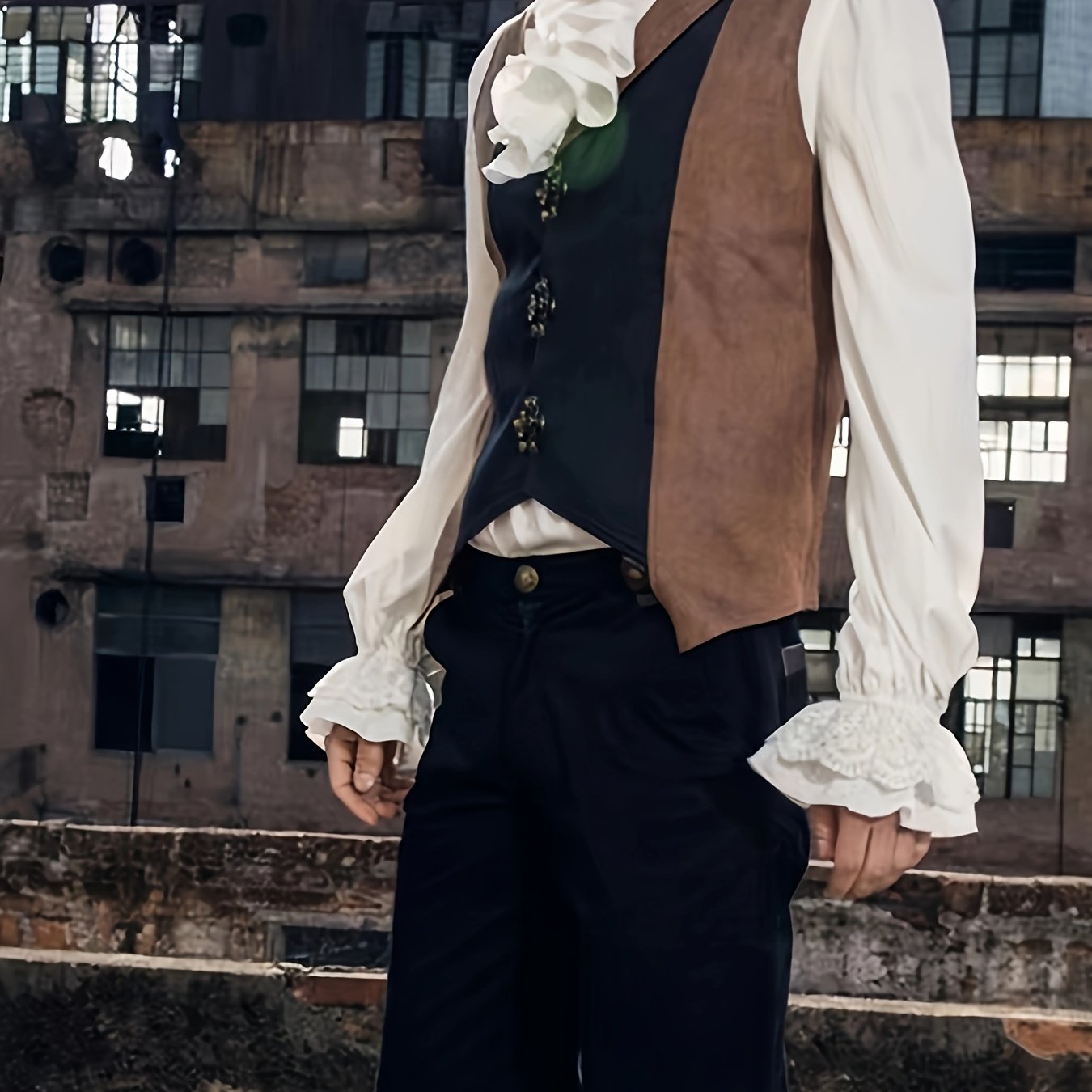 Image of Solid Color Vintage Long-sleeve Shirt