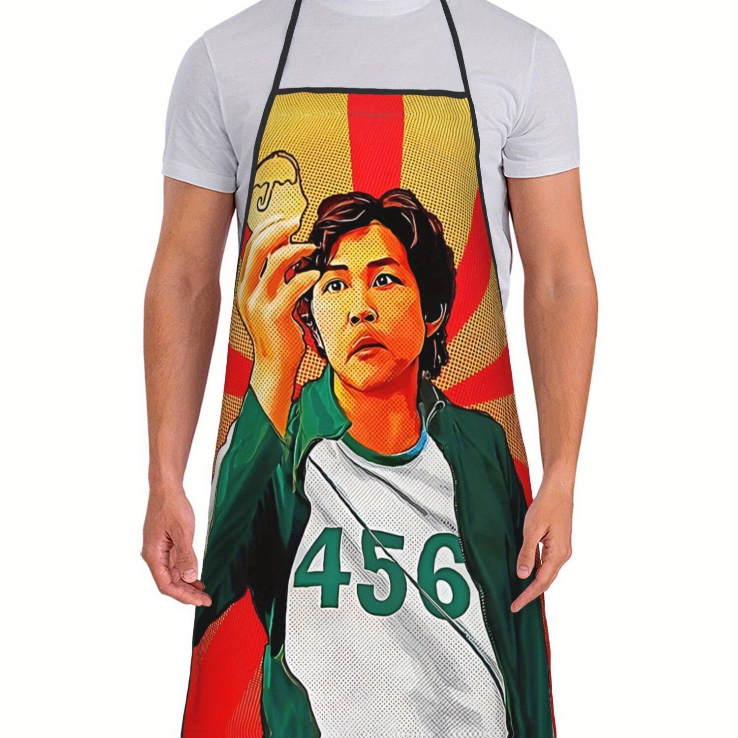 TEMU Classic Anime Movie Characters Game Characters Apron Cook Restaurant Printed