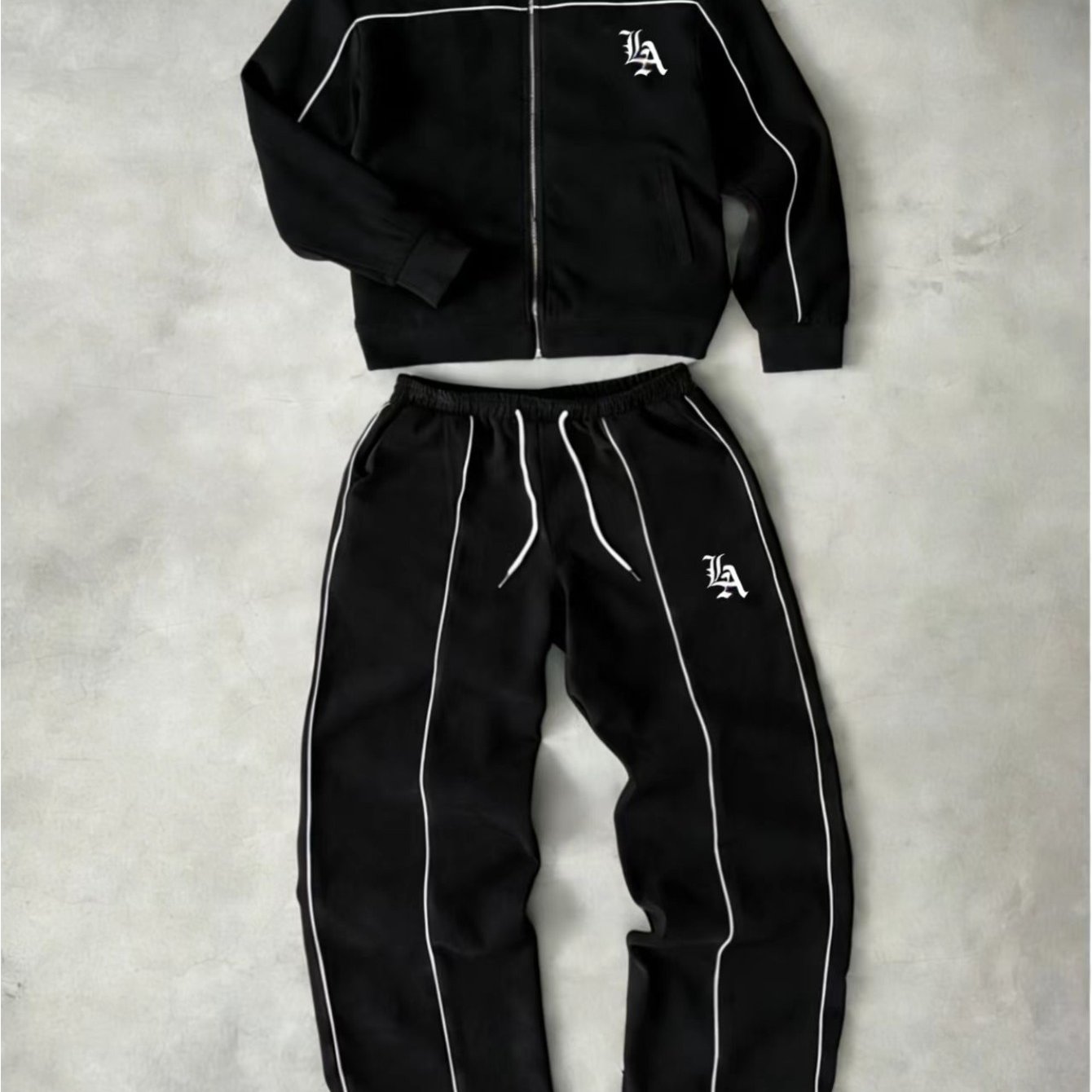 TEMU Two-piece Set. Unisex Casual Sporty Hooded Zip-up Set. Comfortable And Breathable, Suitable For Occasions Such As Fitness, Sports, And Running.