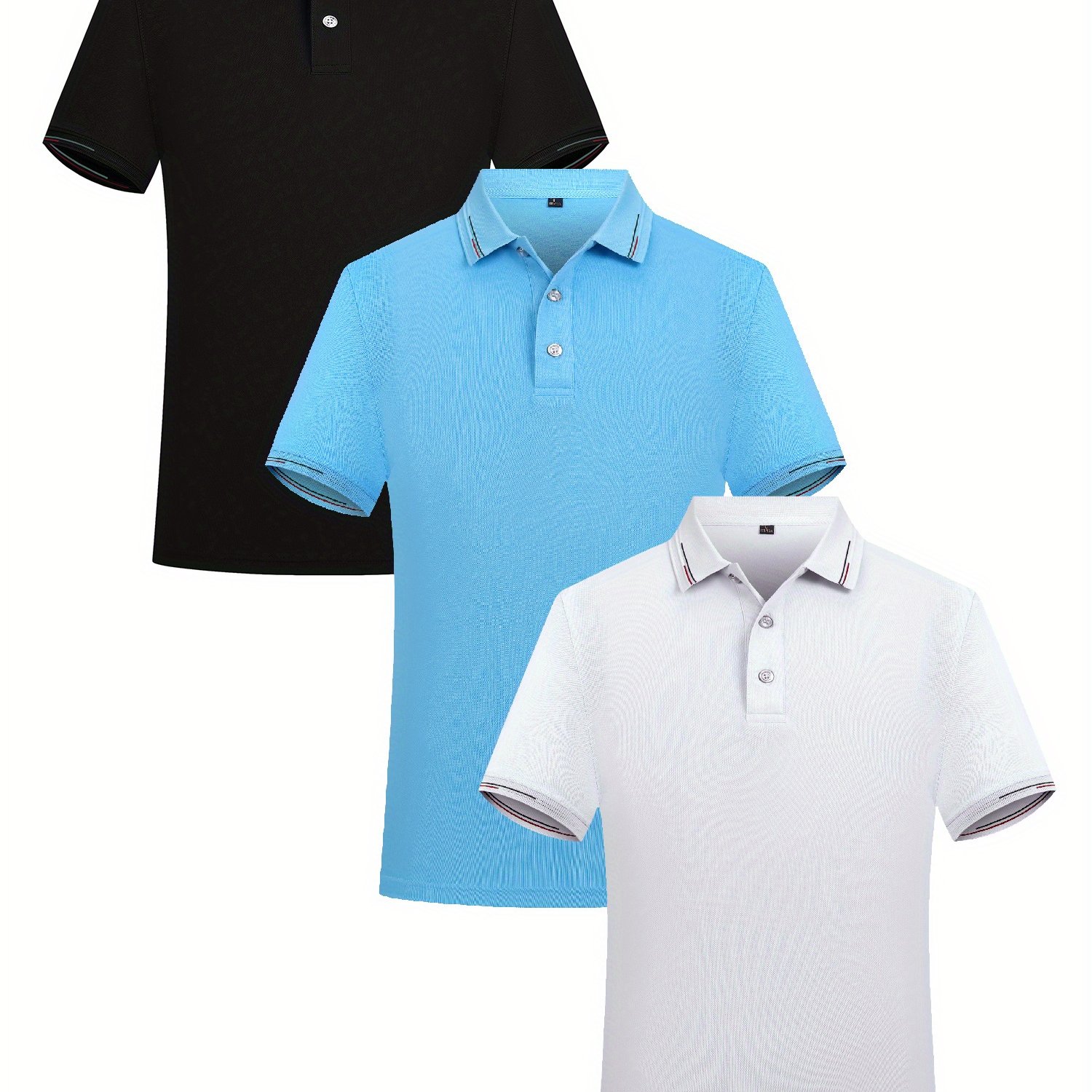 TEMU Mens Casual T-shirt Womens Top Short Sleeved 3pcs Adult Clothing Comfortable And Breathable, Everyday Clothing, Casual Wear, Versatile Top,