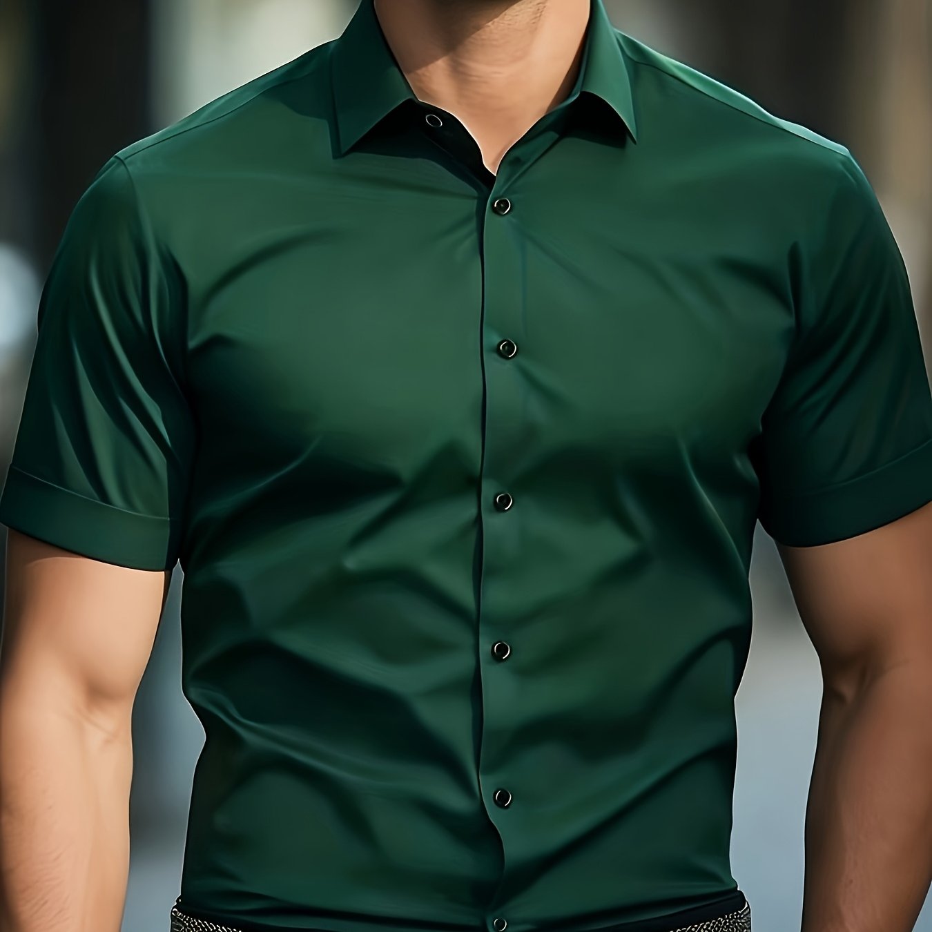Men' Summer New Product Men's Short Sleeve Top Short Sleeve Cardigan